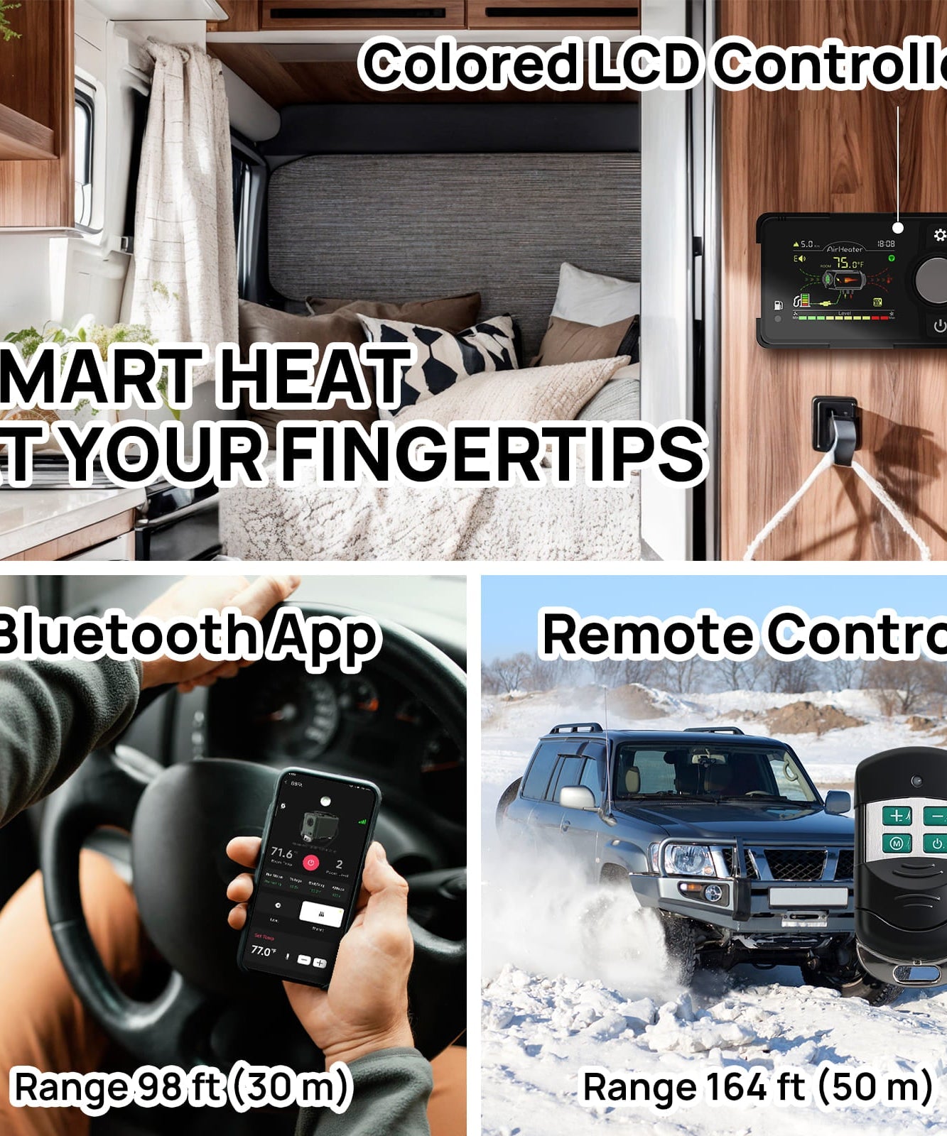 Arcade H8BP Diesel Heater, 8kW Triple Power, All-in-One Compact
