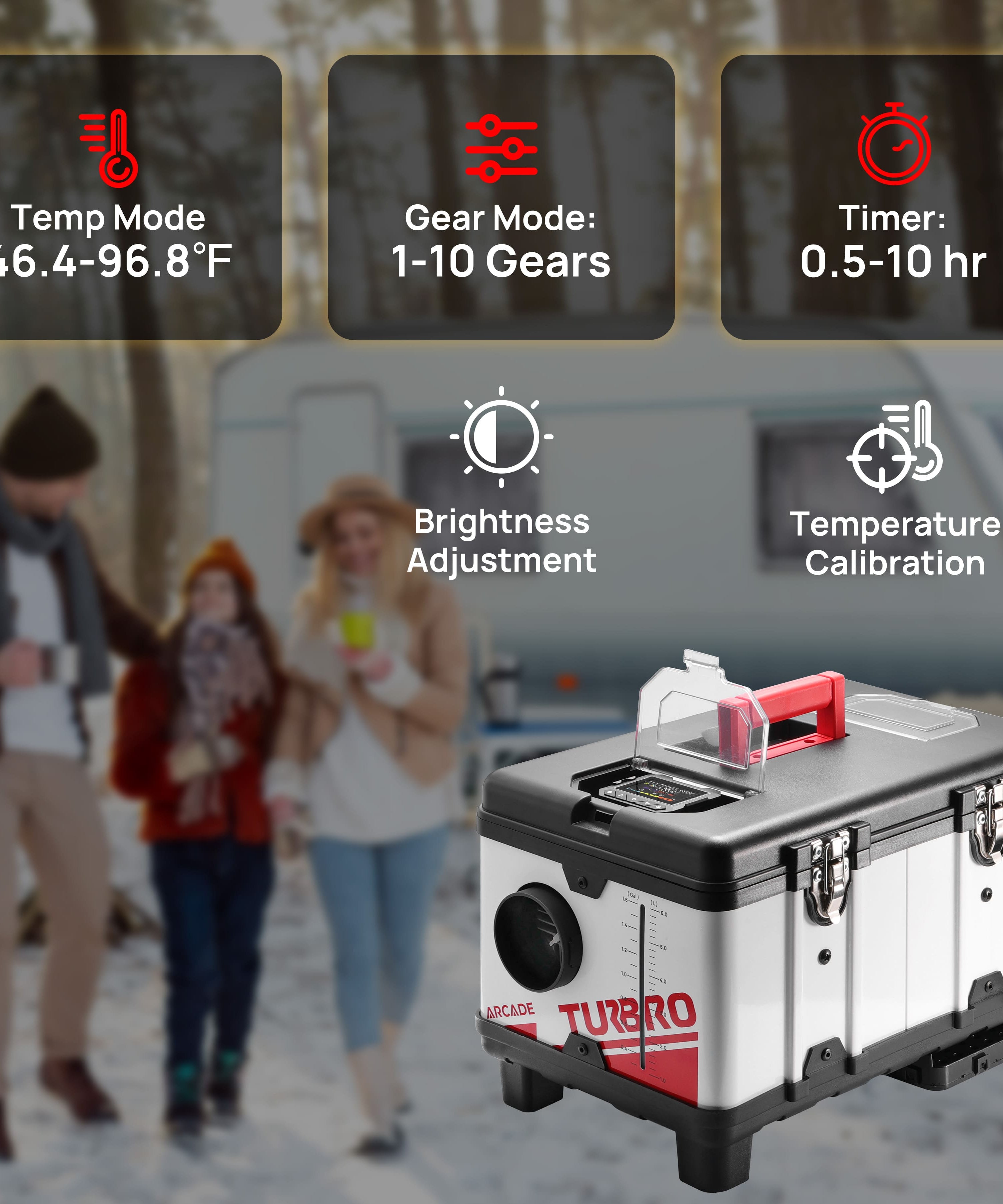 Arcade T8BP Diesel Heater, 9kW Triple Power, Toolbox Design