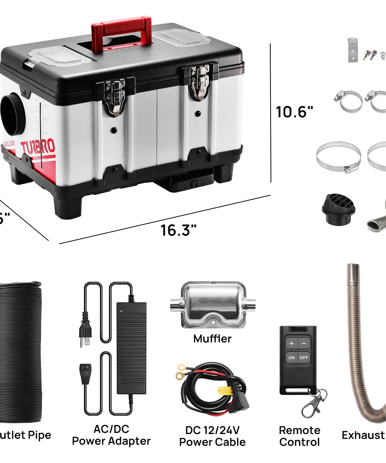 Arcade T8BP Diesel Heater, 9kW Triple Power, Toolbox Design