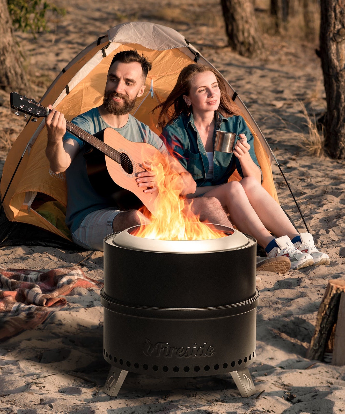 Pluto R19-PG Smokeless Outdoor Fire Pit -  Painted Black