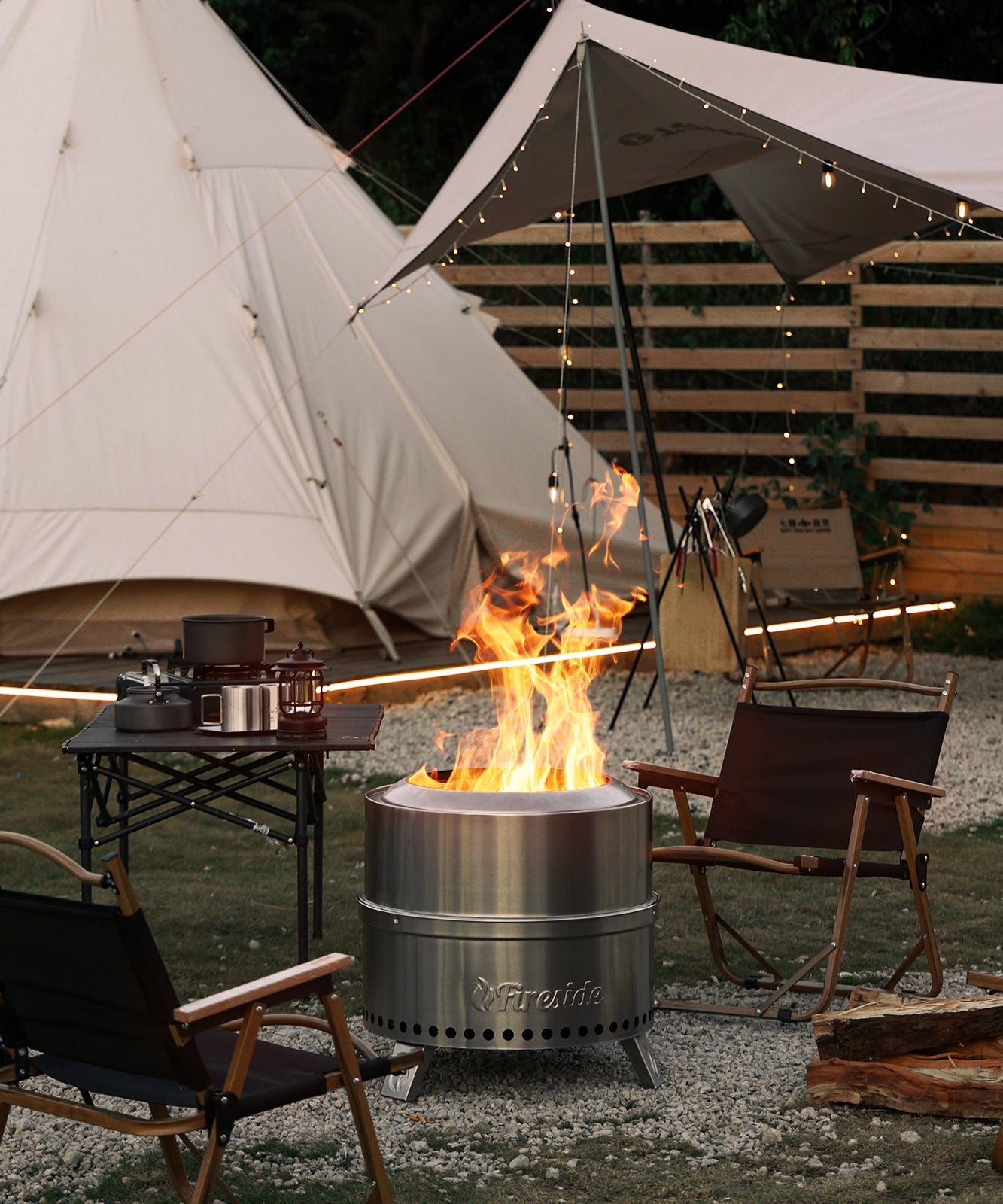 Pluto R19-SS Smokeless Outdoor Fire Pit -  Stainless Steel