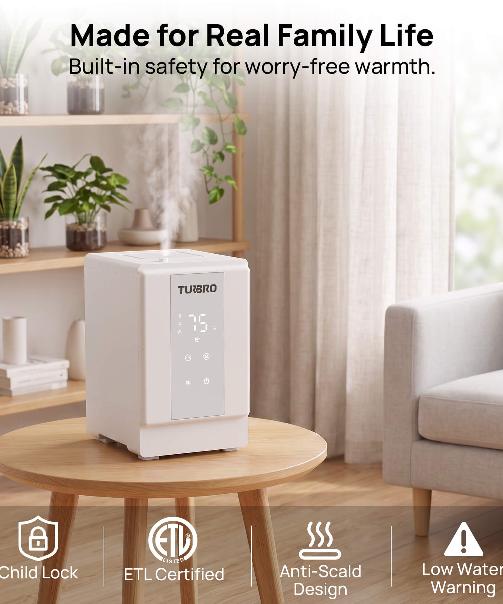 Greenland 4L Stainless Steel Steam Warm Mist Humidifier