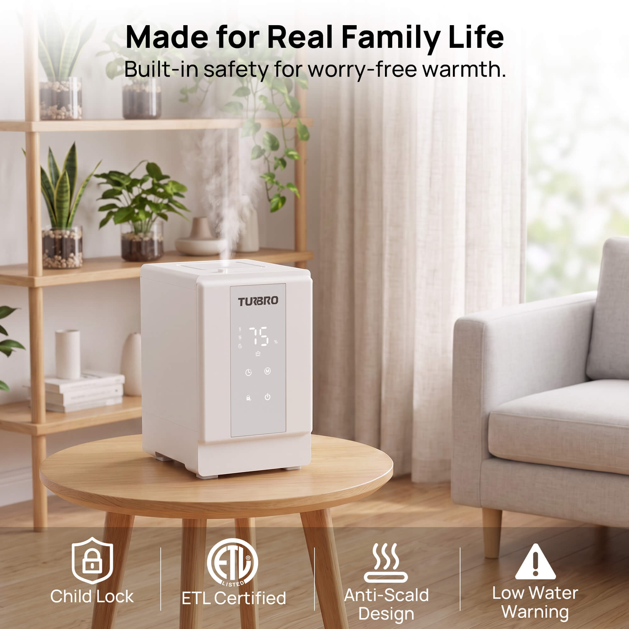 Greenland 4L Stainless Steel Steam Warm Mist Humidifier