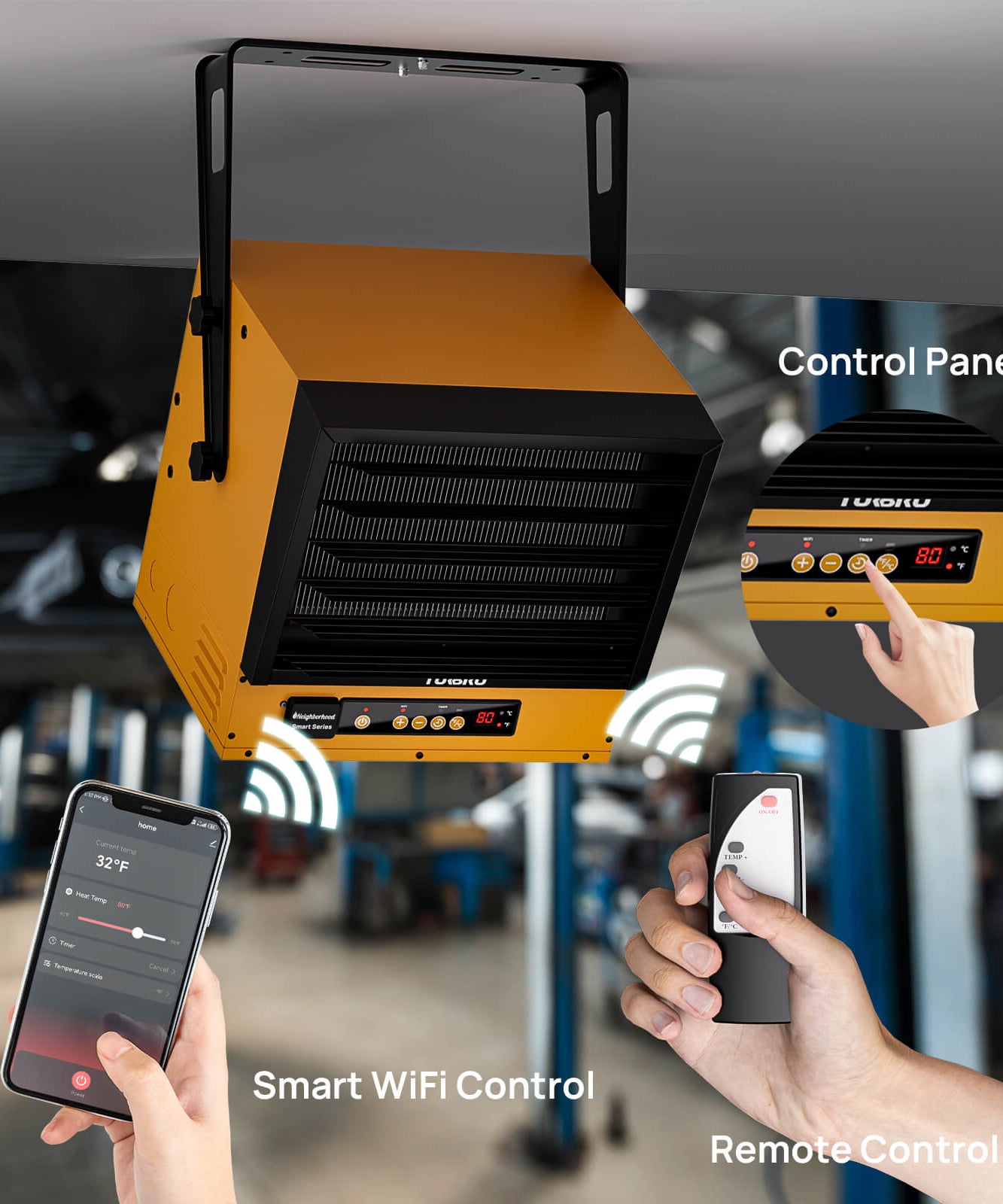 Neighborhood GH10K & GH15K Smart Garage Heater - WiFi Enable