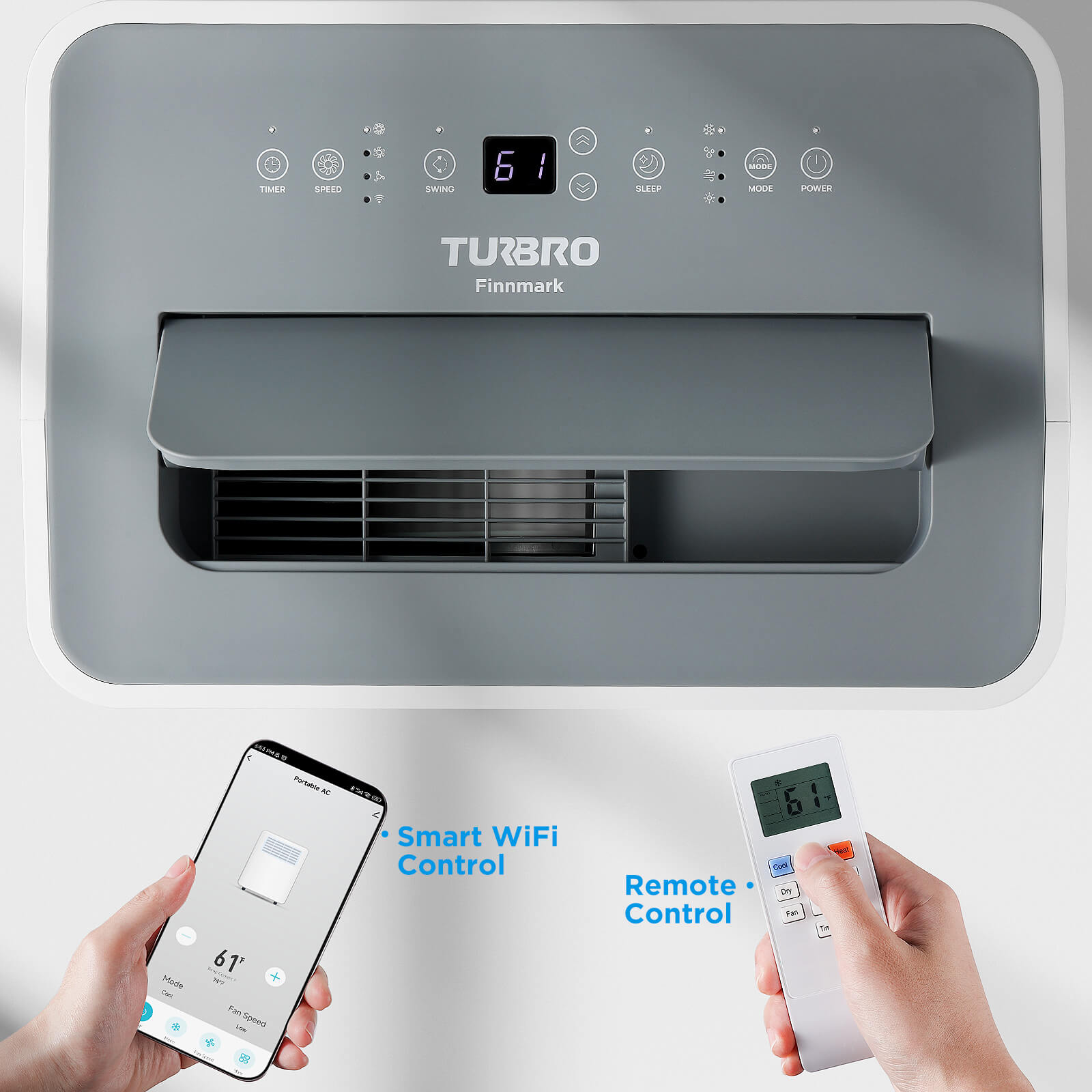 Finnmark 14,000 BTU WiFi Portable Air Conditioner
