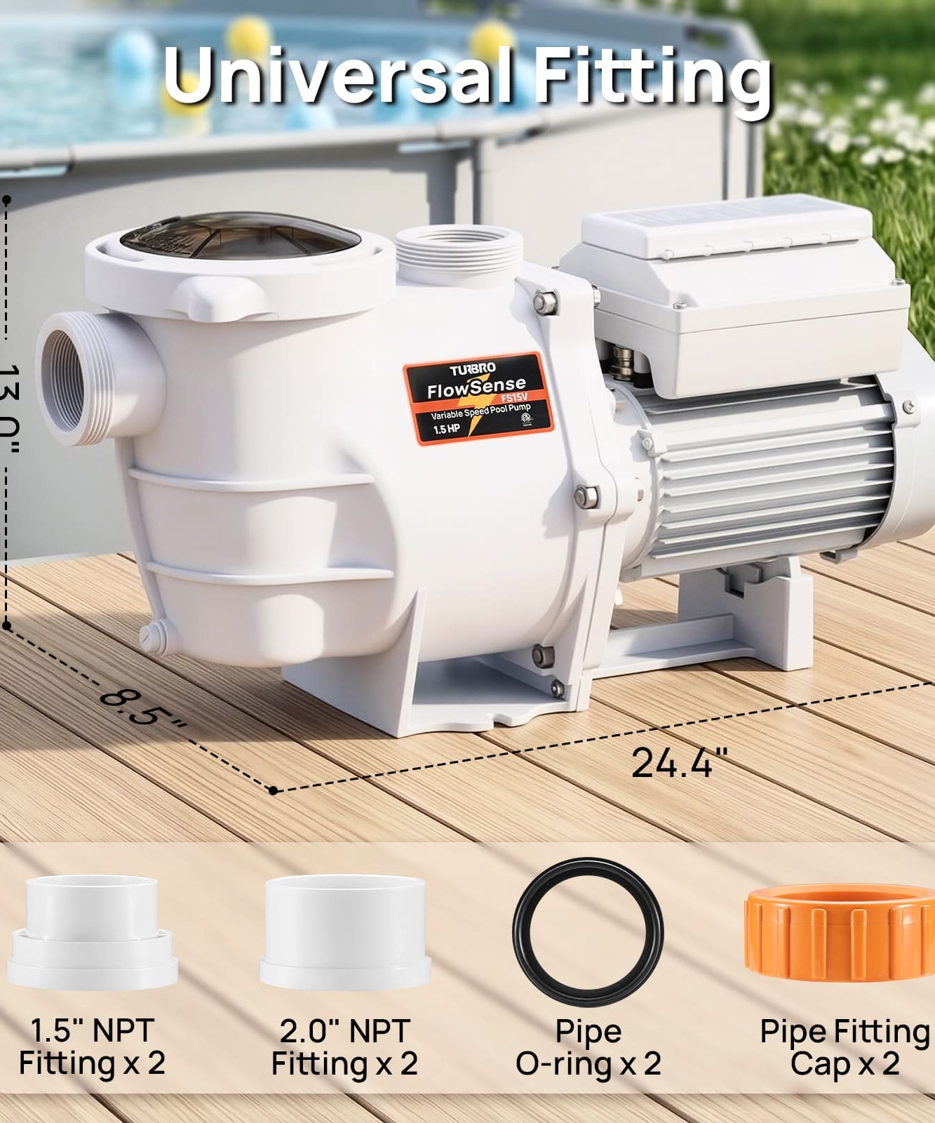 FlowSense Variable Speed Pool Pump, Above-Ground