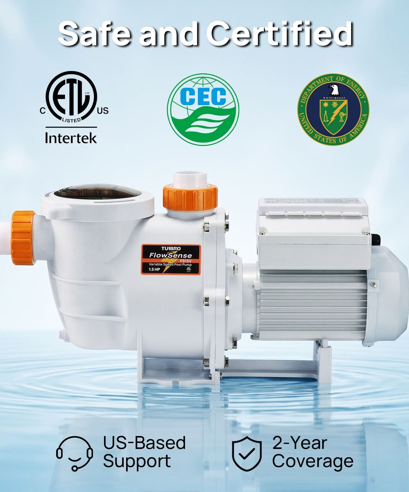 FlowSense Variable Speed Pool Pump, Above-Ground