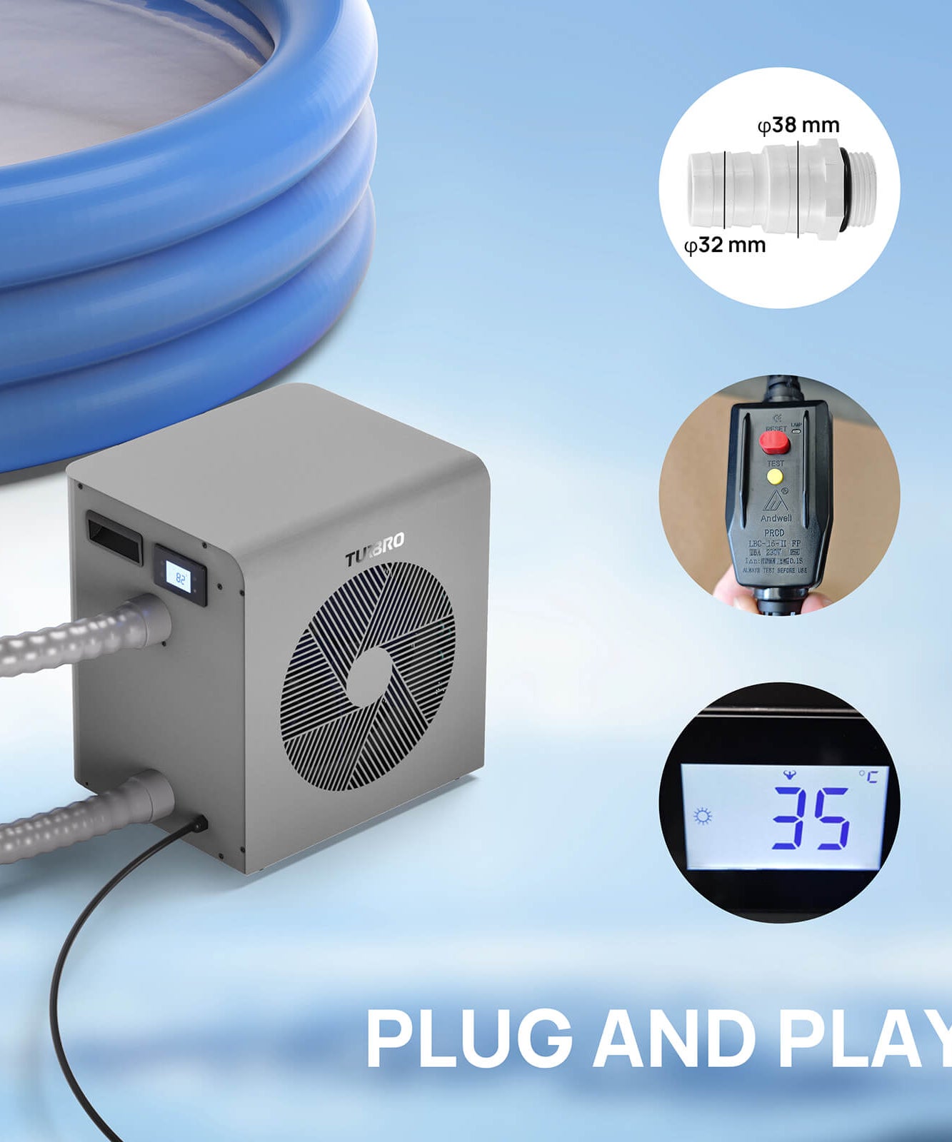 Beluga Inverter Pool Heat Pump - European version