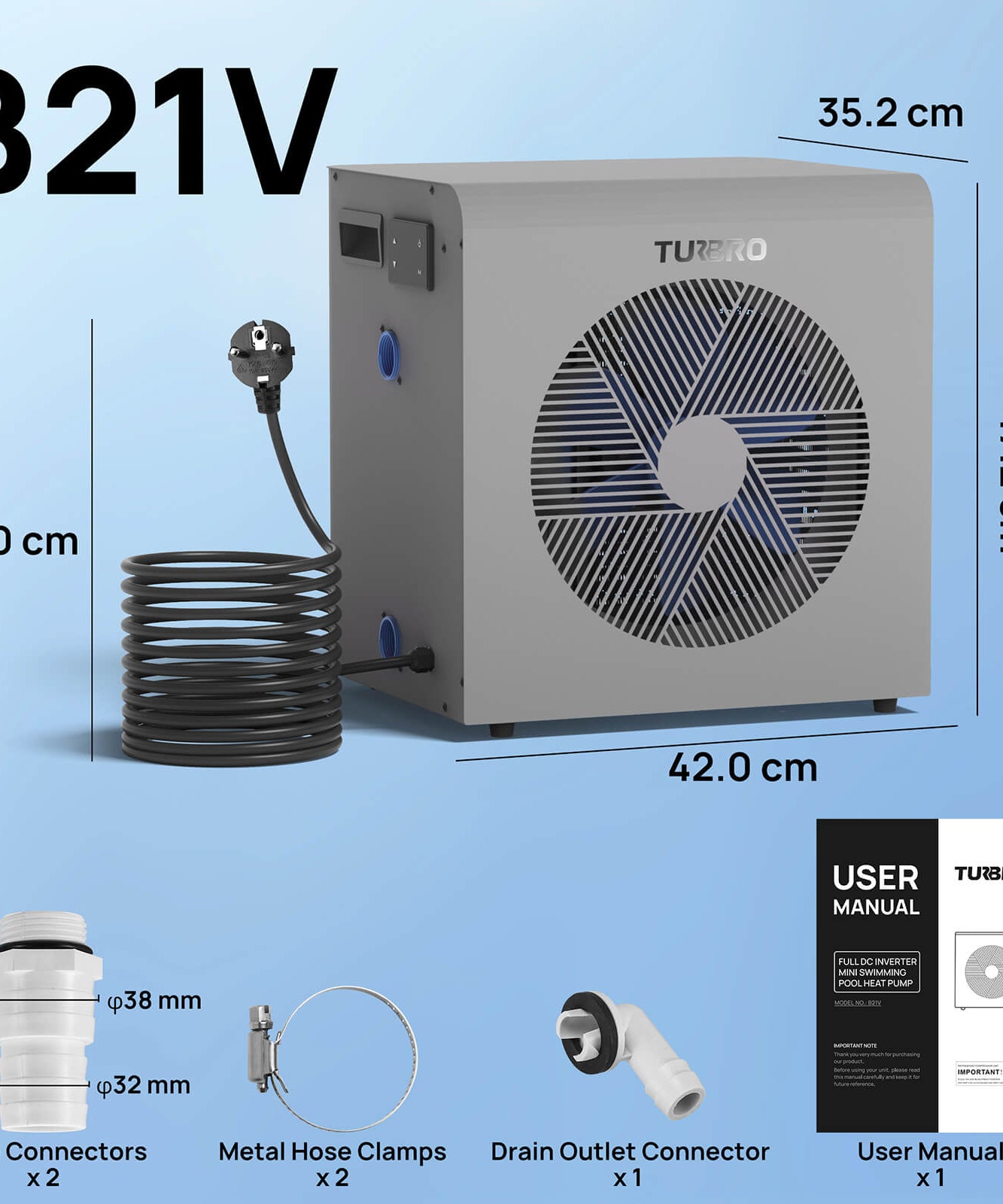 Beluga Inverter Pool Heat Pump - European version