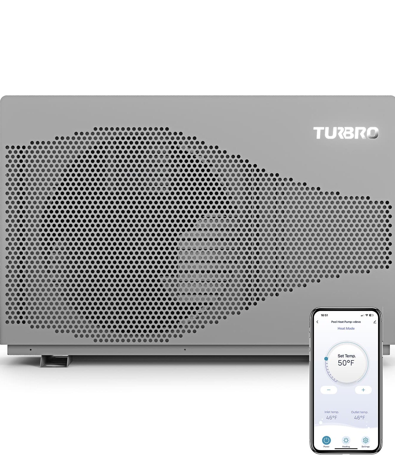Beluga Inverter Pool Heat Pump, 33K/58K/100K BTU