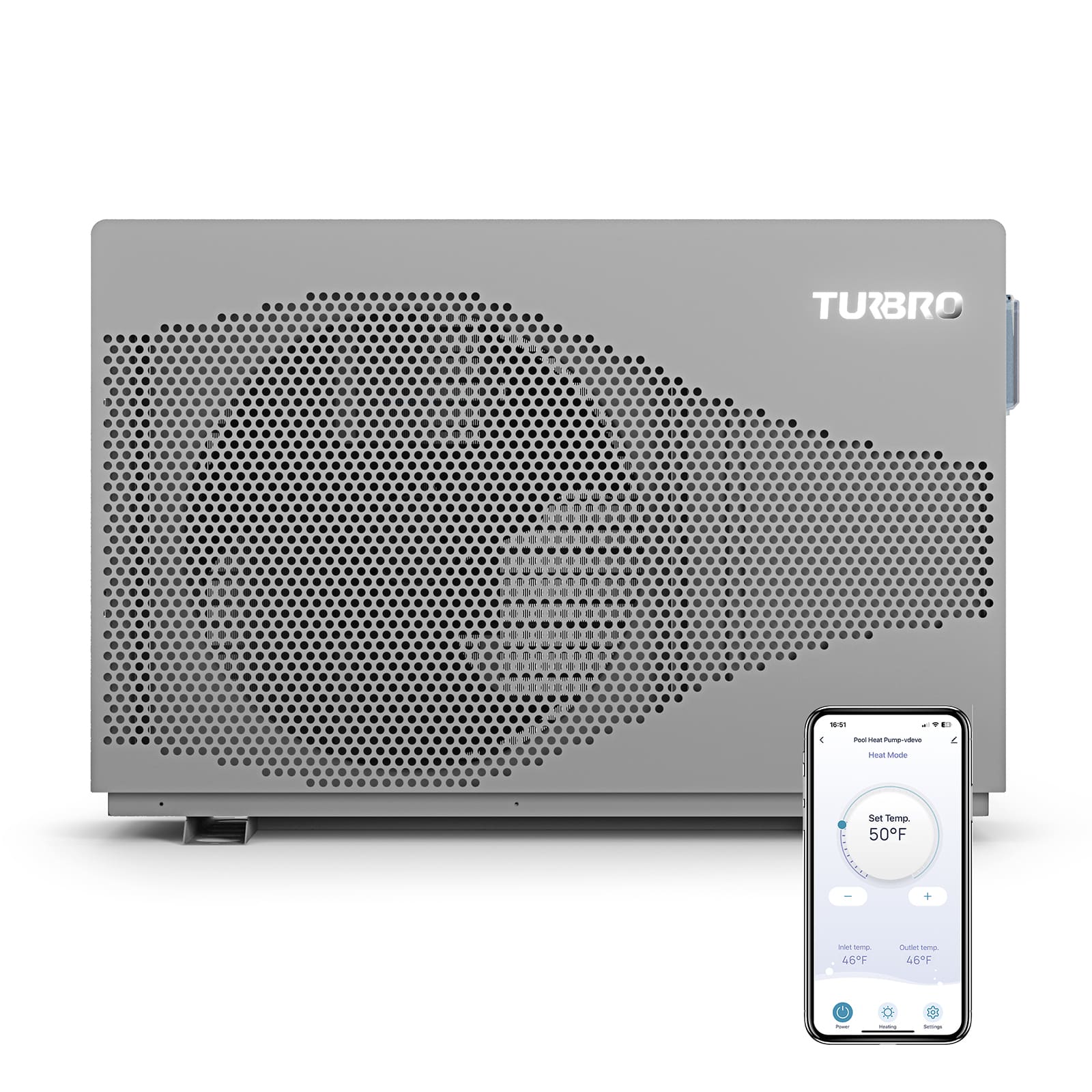 Beluga Inverter Pool Heat Pump, 33K/58K/100K BTU