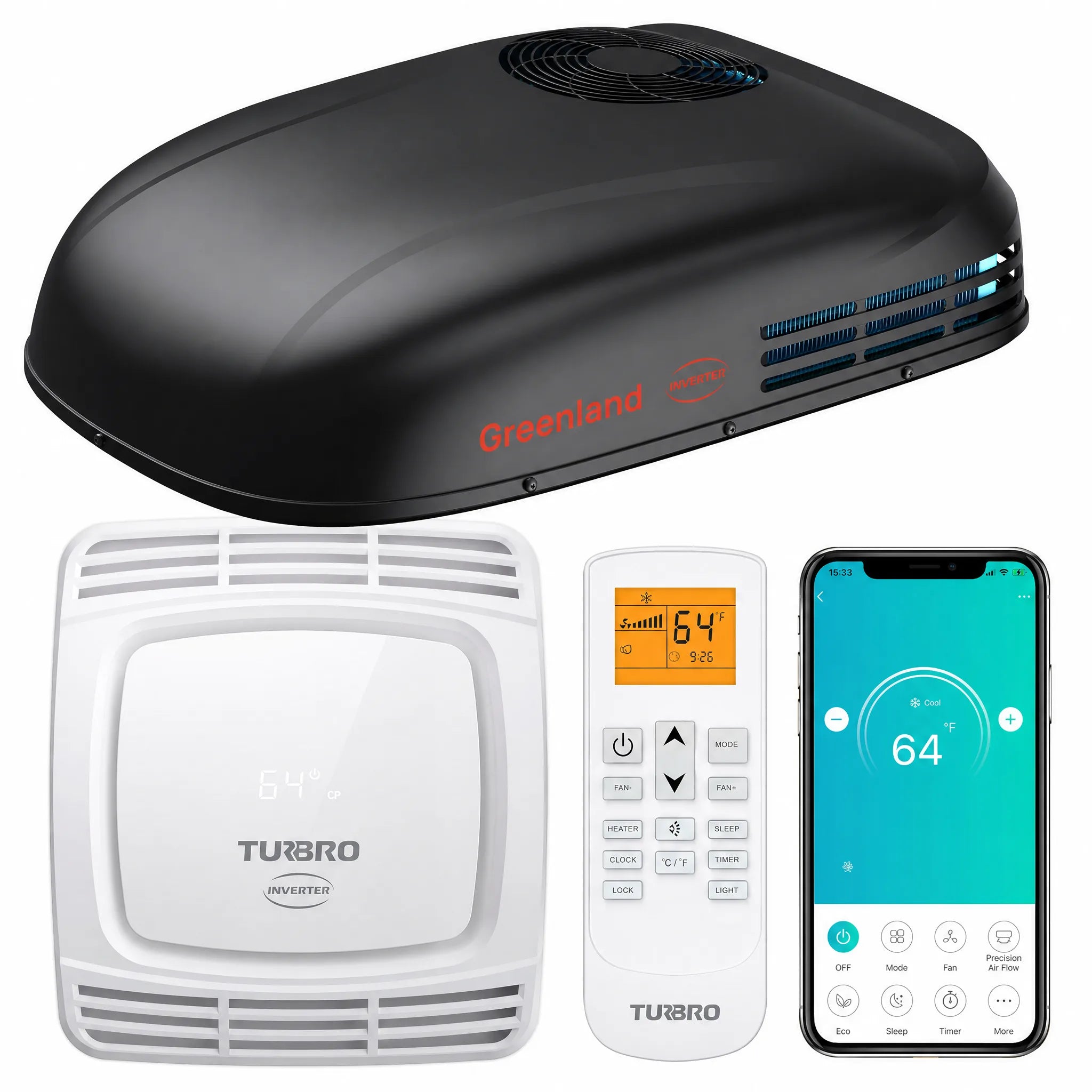 Greenland 3,600W 220-240V Inverter RV Air Conditioner (European Version)