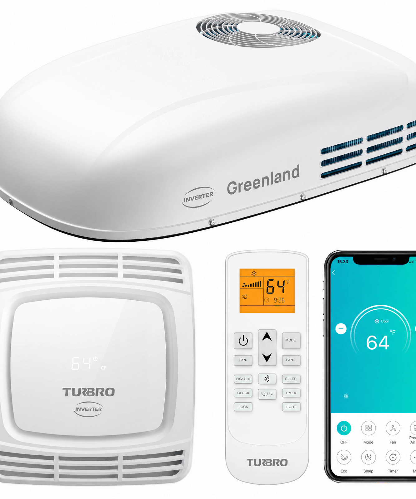 Greenland 13,500 BTU Inverter Rooftop RV Air Conditioner