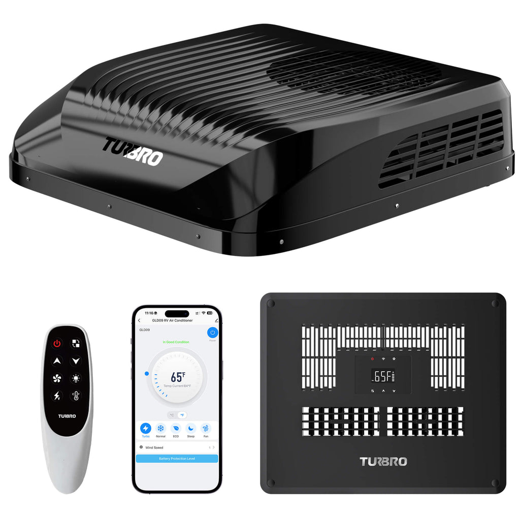 Greenland 9,000 BTU 12V DC Inverter Rooftop RV Air Conditioner
