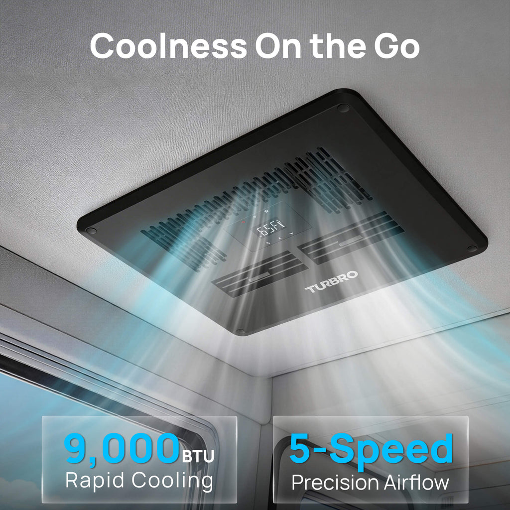 Greenland 9,000 BTU 12V DC Inverter Rooftop RV Air Conditioner