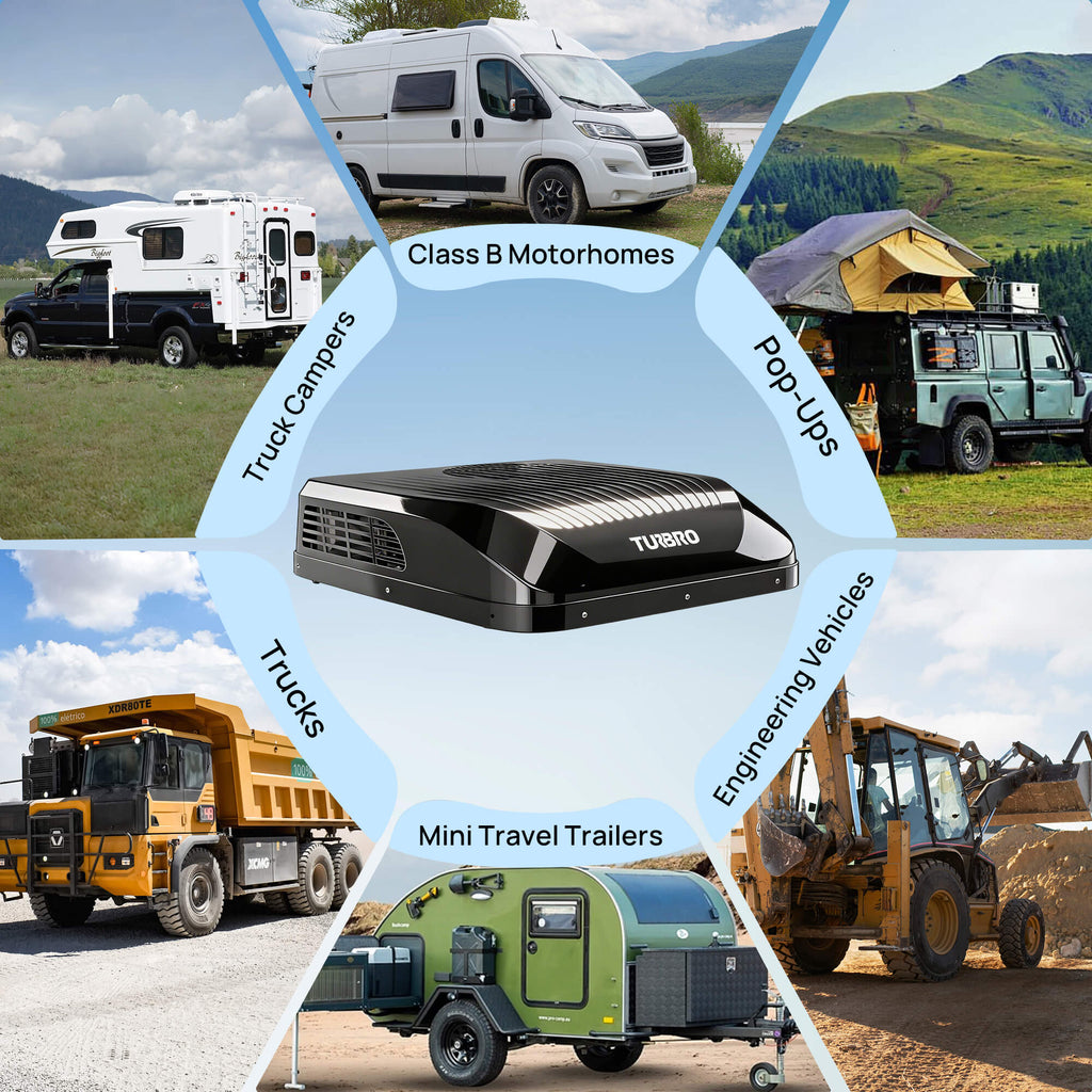 Greenland 9,000 BTU 12V DC Inverter Rooftop RV Air Conditioner