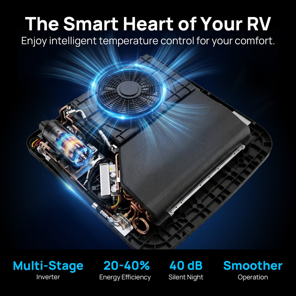 Greenland 12,000 BTU 12V DC Inverter Rooftop RV Air Conditioner