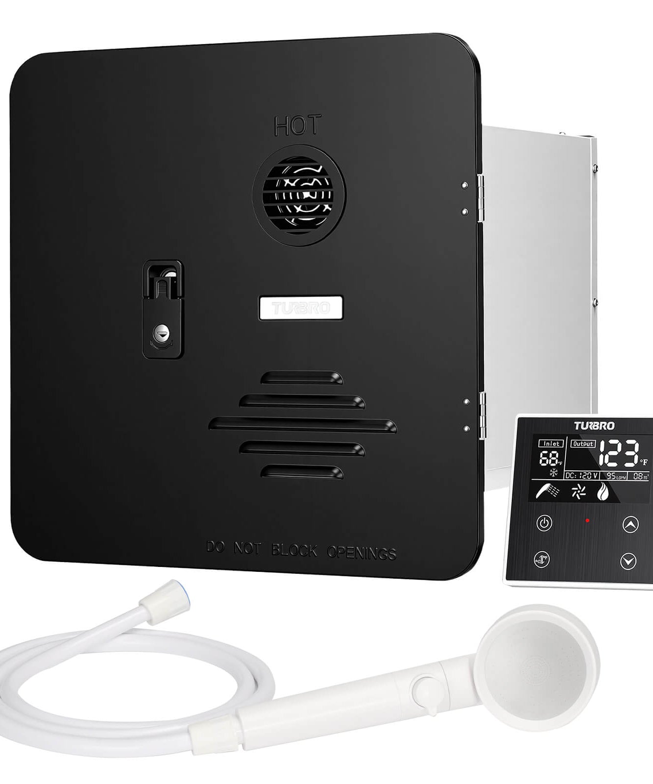Rotorua 65K BTU RV Tankless Propane Water Heater with Door