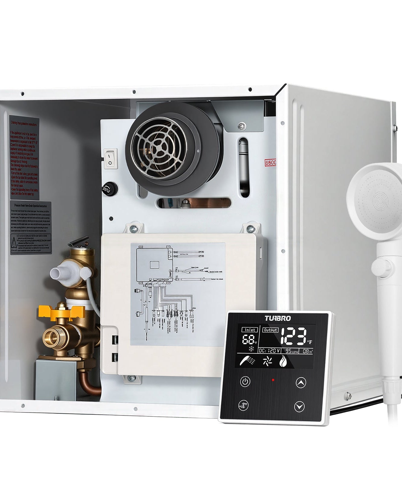 Rotorua 65K BTU RV Tankless Propane Water Heater, Unit Only
