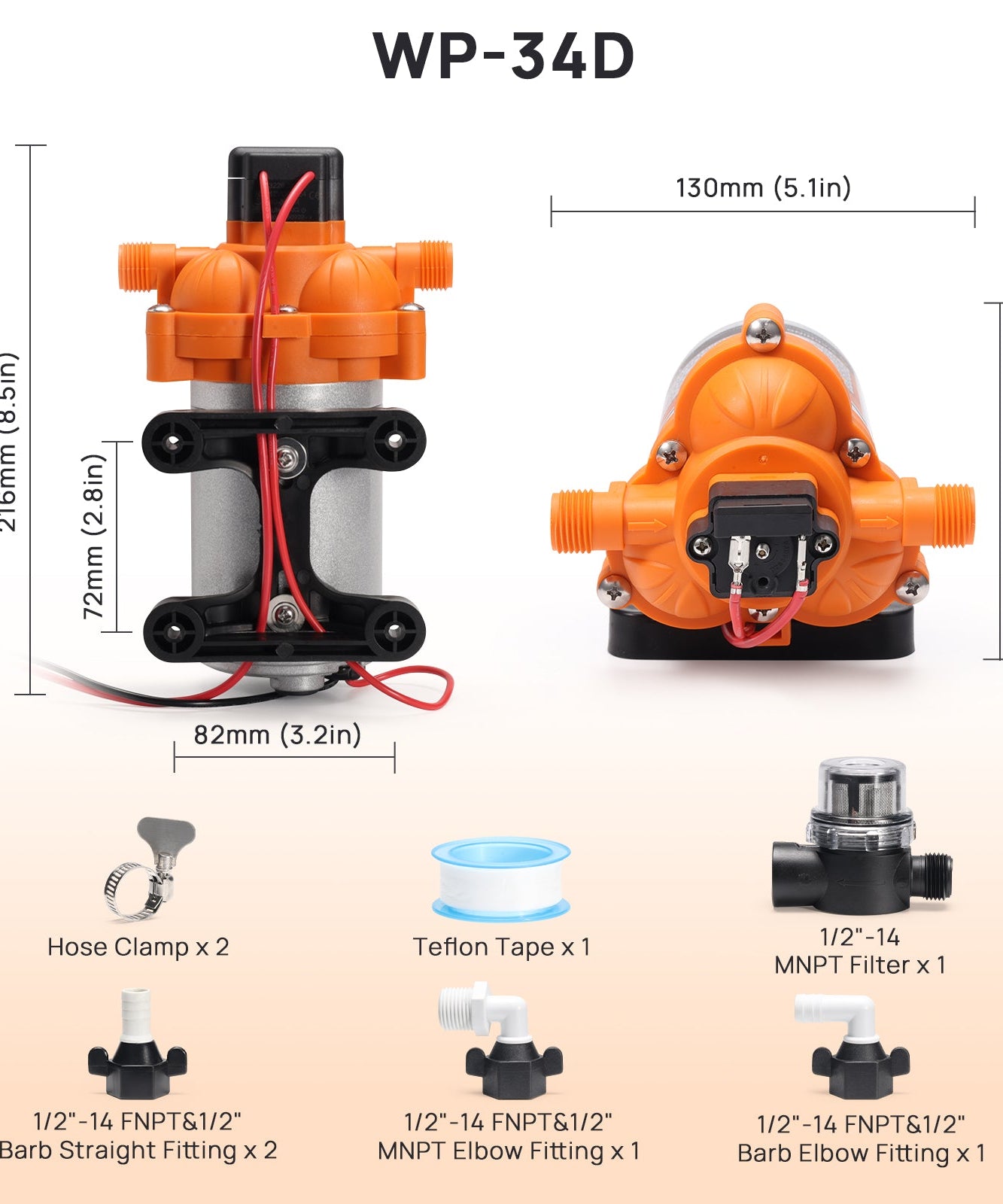 Rotorua RV Diaphragm Water Pressure Pump