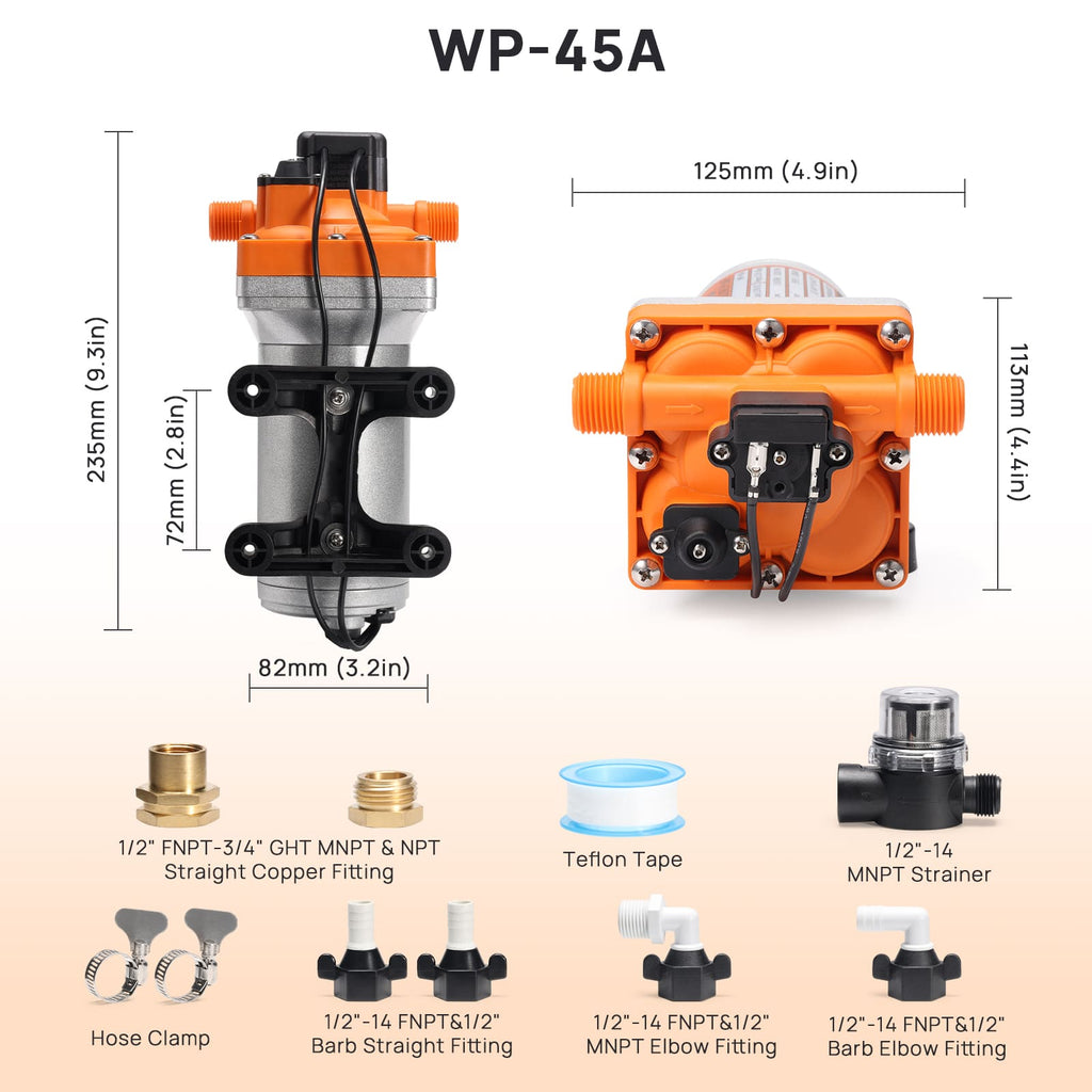Rotorua RV Diaphragm Water Pressure Pump