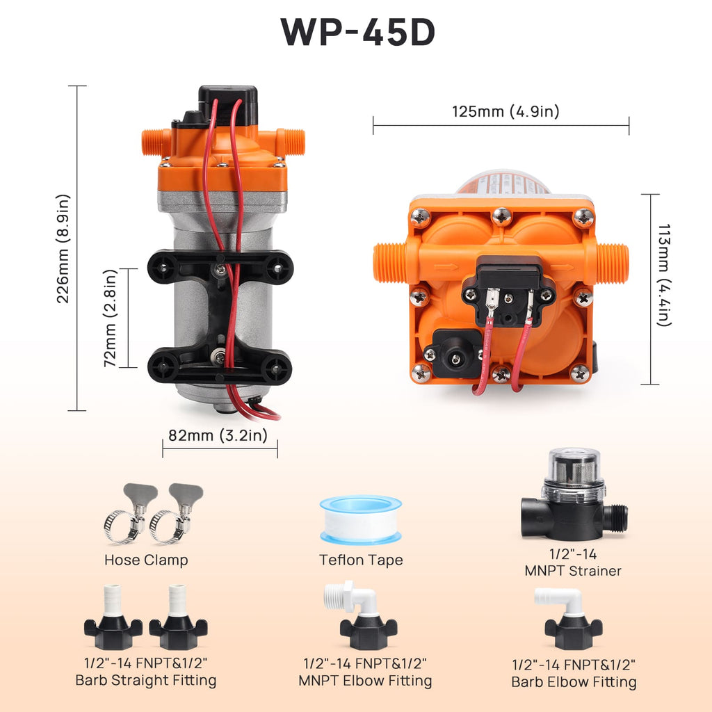 Rotorua RV Diaphragm Water Pressure Pump