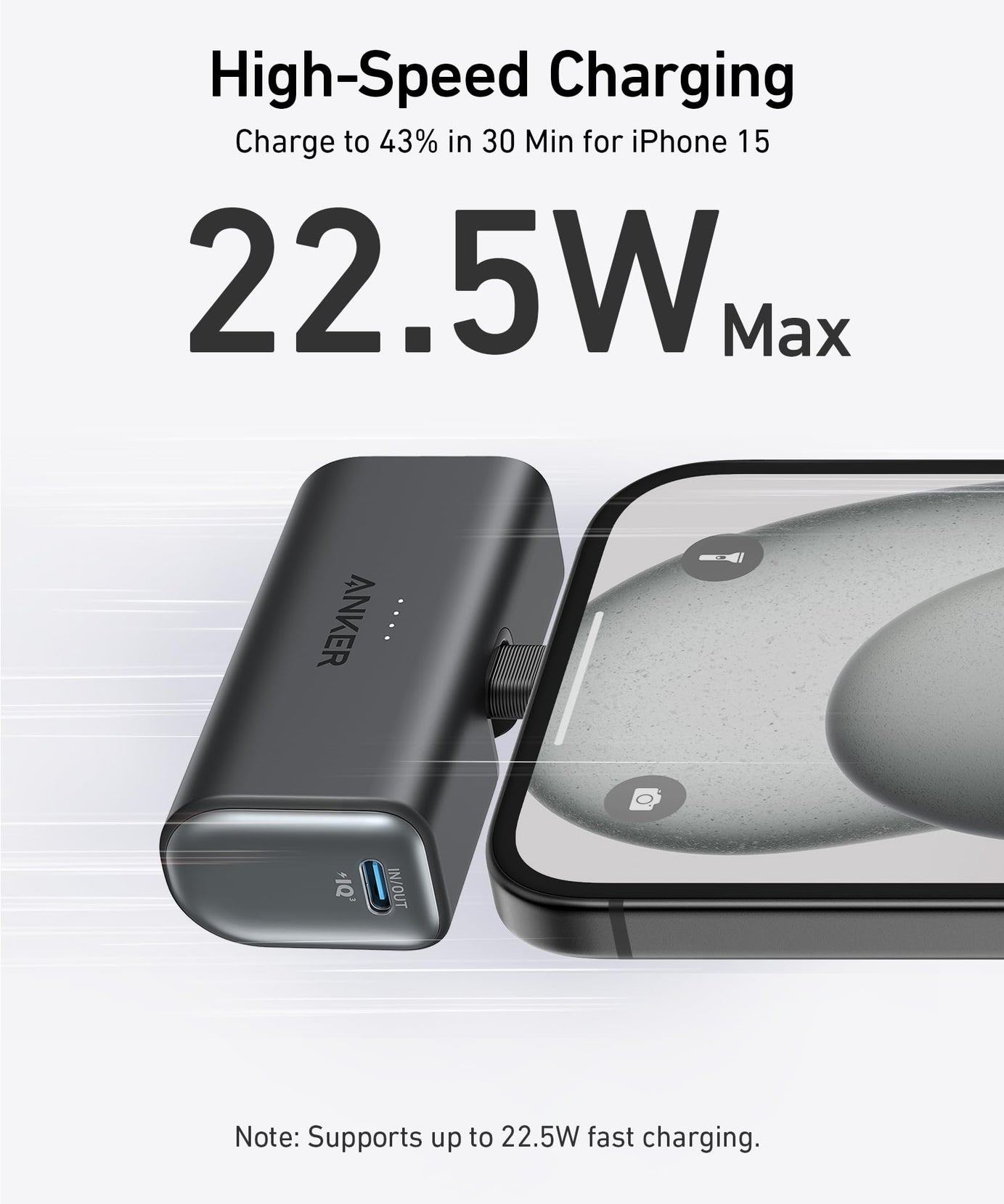 Anker Nano Power Bank (22.5W, Built-In USB-C Connector)