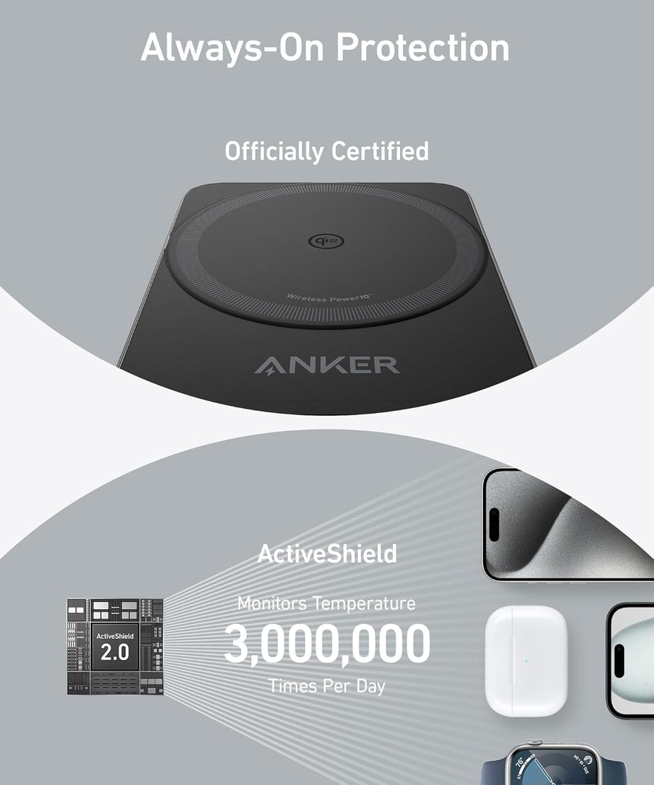 Anker MagGo Wireless Charging Station (Foldable 3-in-1)