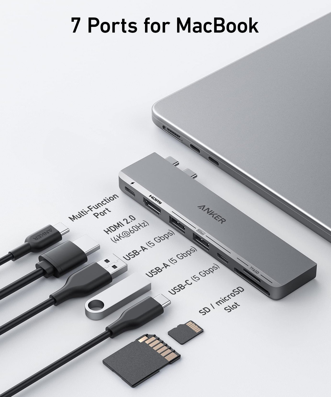 Anker <b>547</b> USB-C Hub (7-in-2, for MacBook)