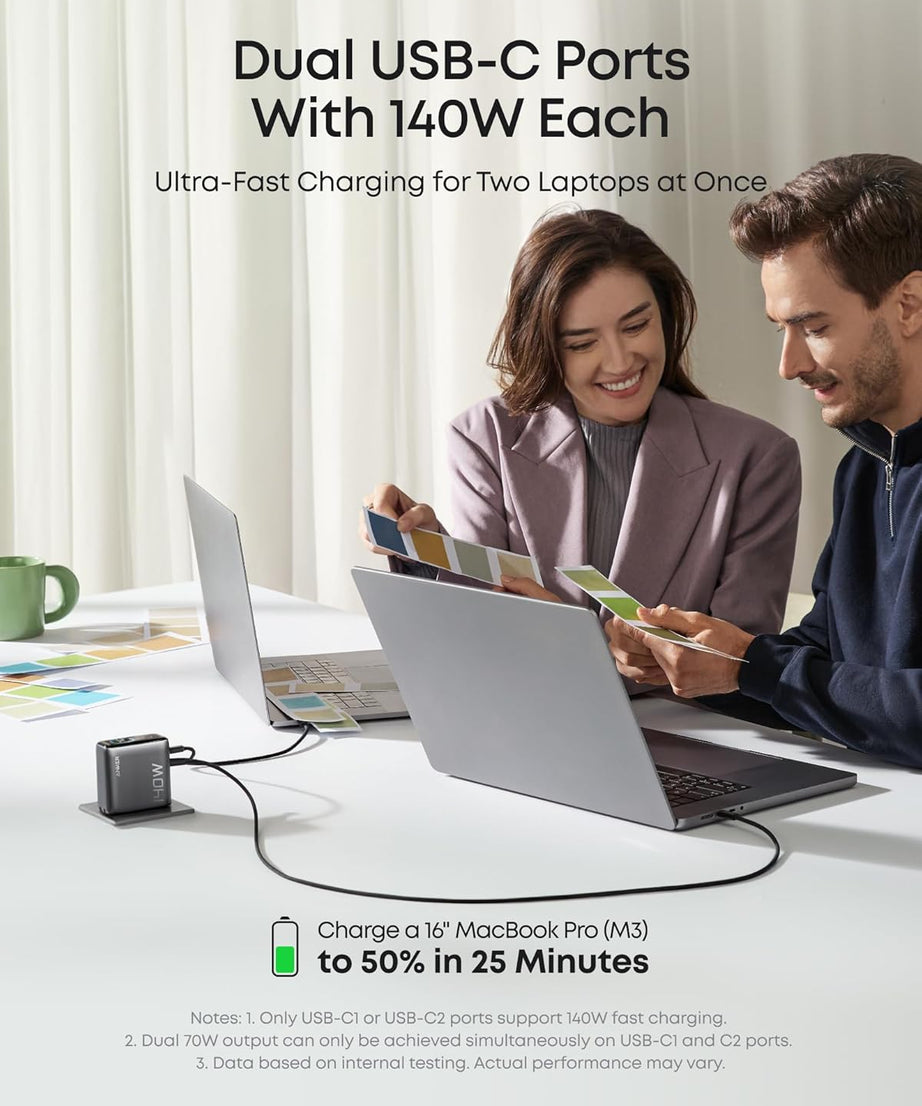 Anker Charger (140W, 4-Port, PD 3.1) with USB-C Cable