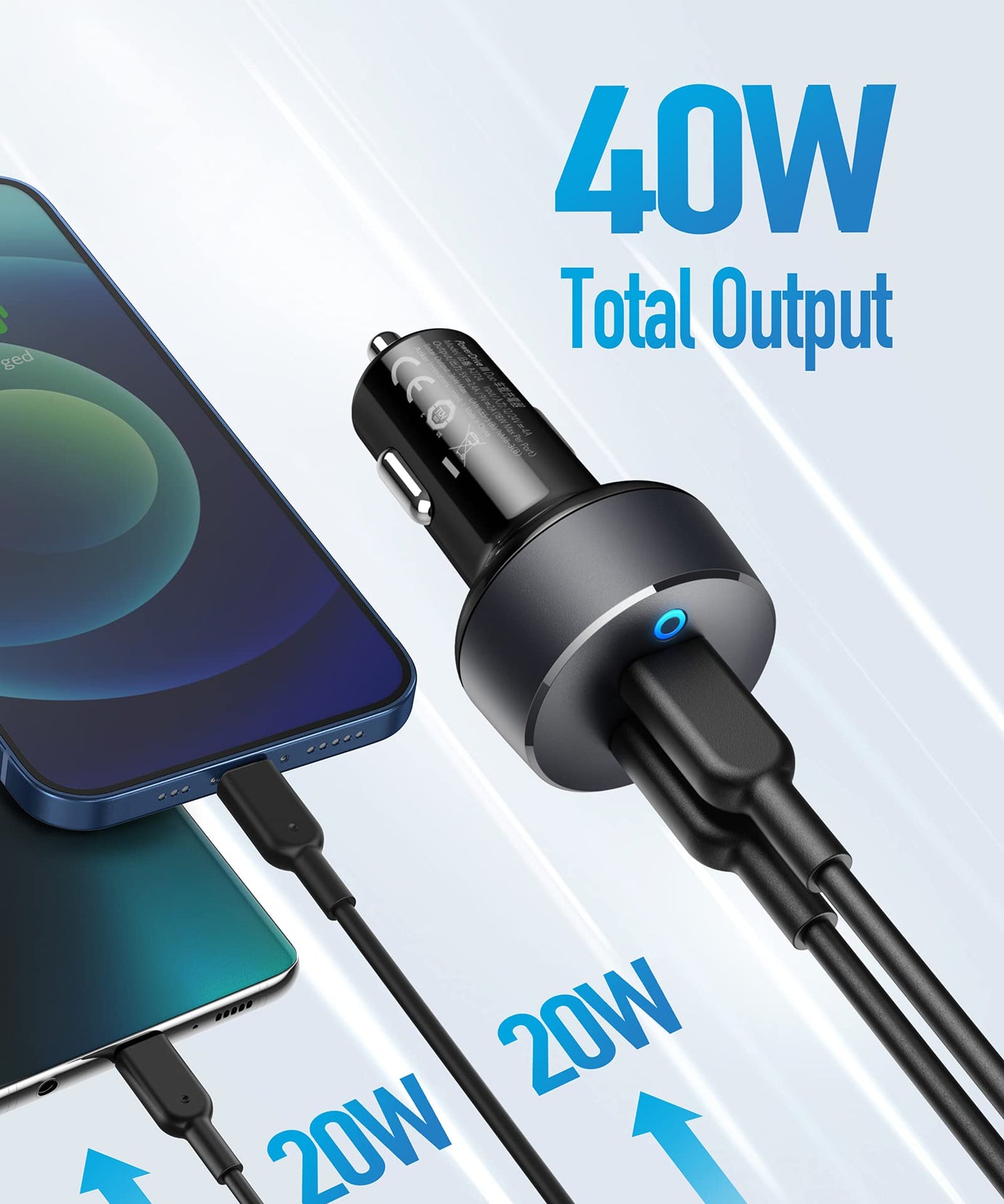Anker <b>PowerDrive III</b> Duo USB-C Car Charger