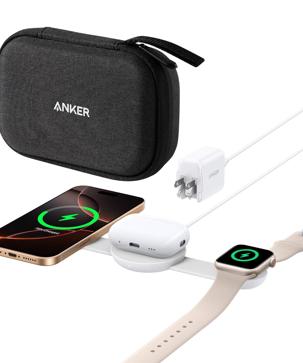 Anker MagGo Wireless Charging Station (3-in-1, Foldable Pad)