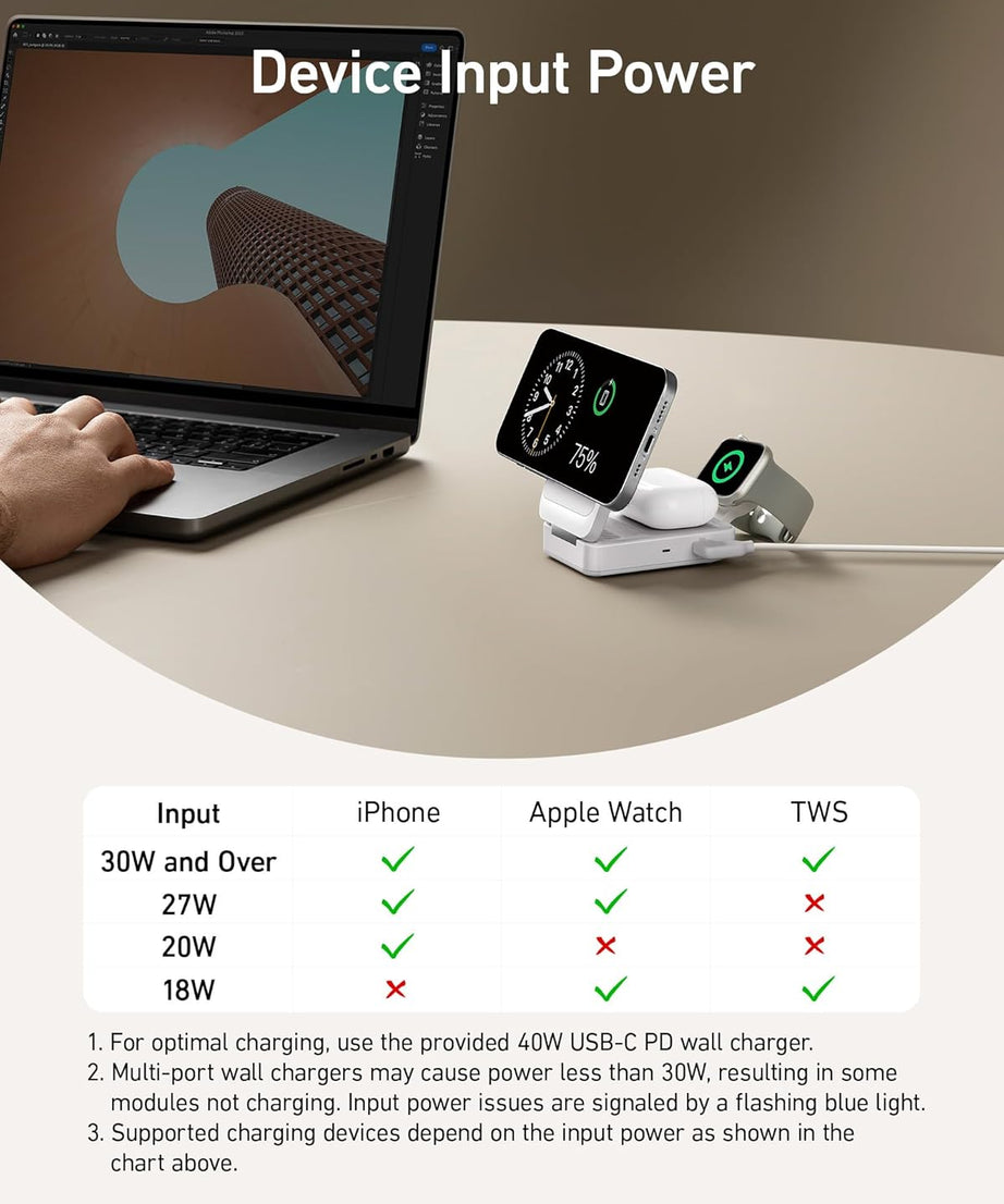 Anker MagGo Wireless Charging Station (Foldable 3-in-1)