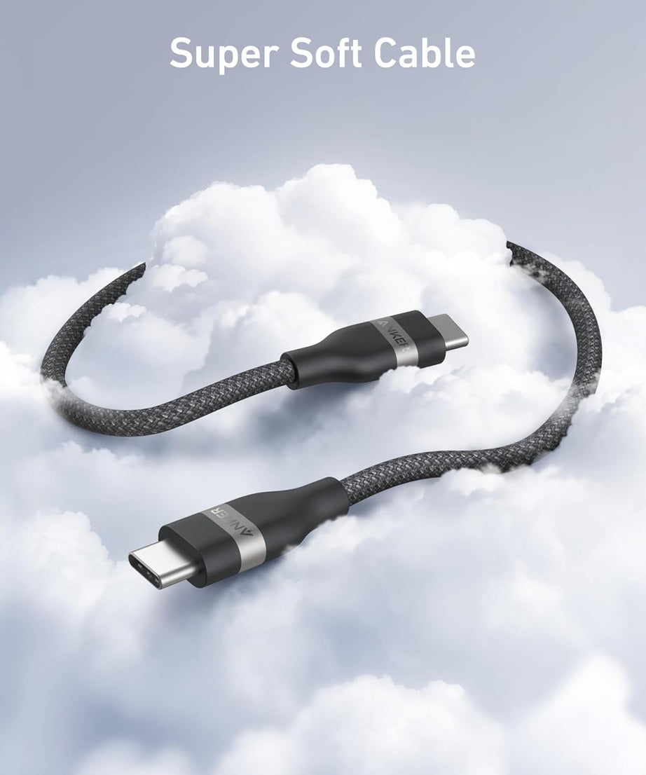 Anker USB-C to USB-C Cable (3 ft / 6 ft, 240W, Upcycled-Braided)