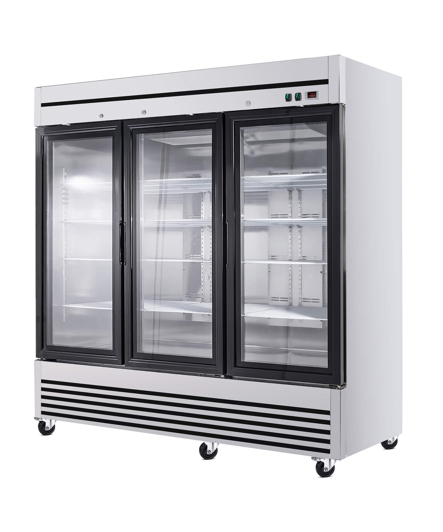 72 Cu.Ft Triple-Door Stainless Steel Commercial Reach-In Display Refrigerator (SAK26394)