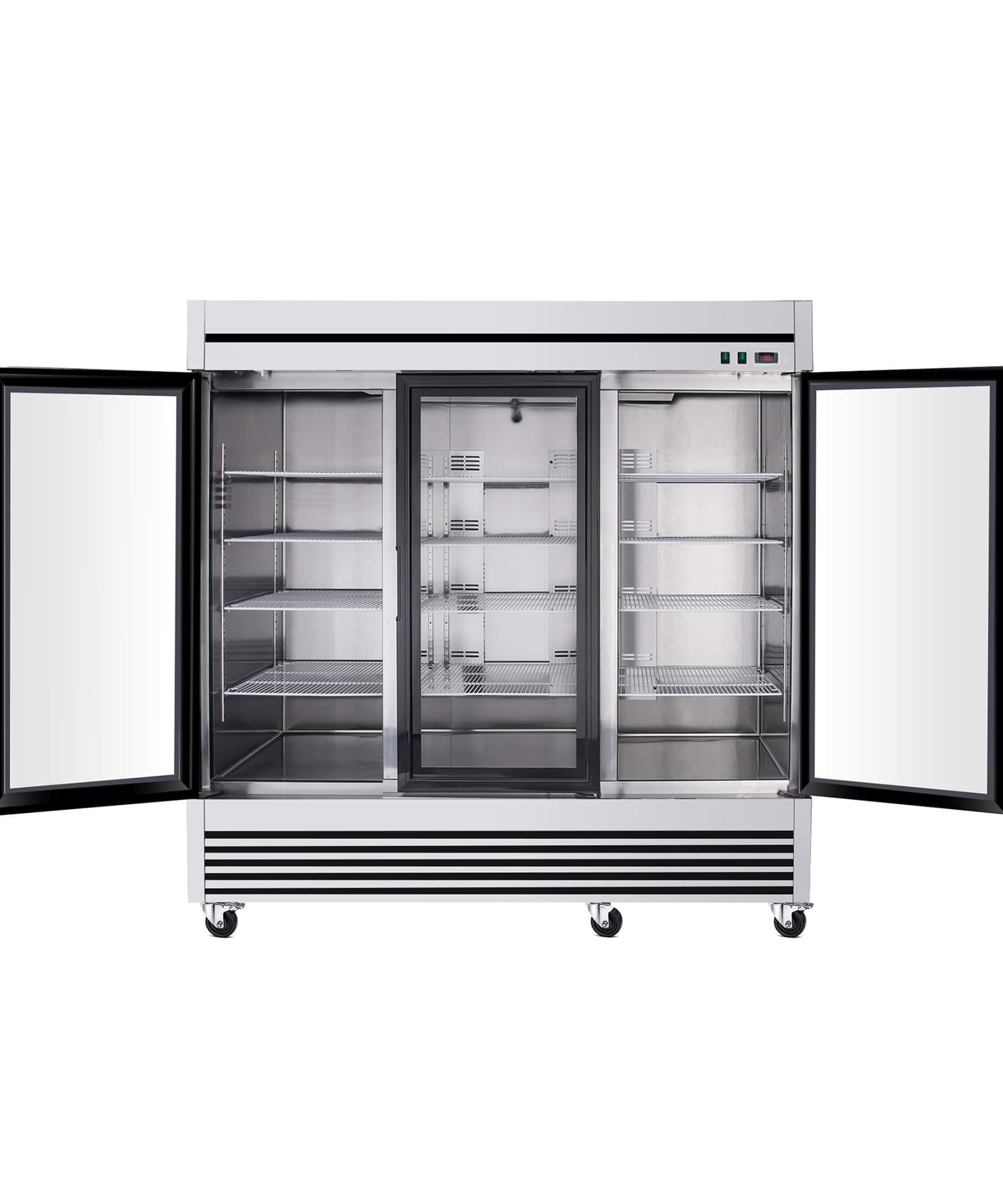 72 Cu.Ft Triple-Door Stainless Steel Commercial Reach-In Display Refrigerator (SAK26394)