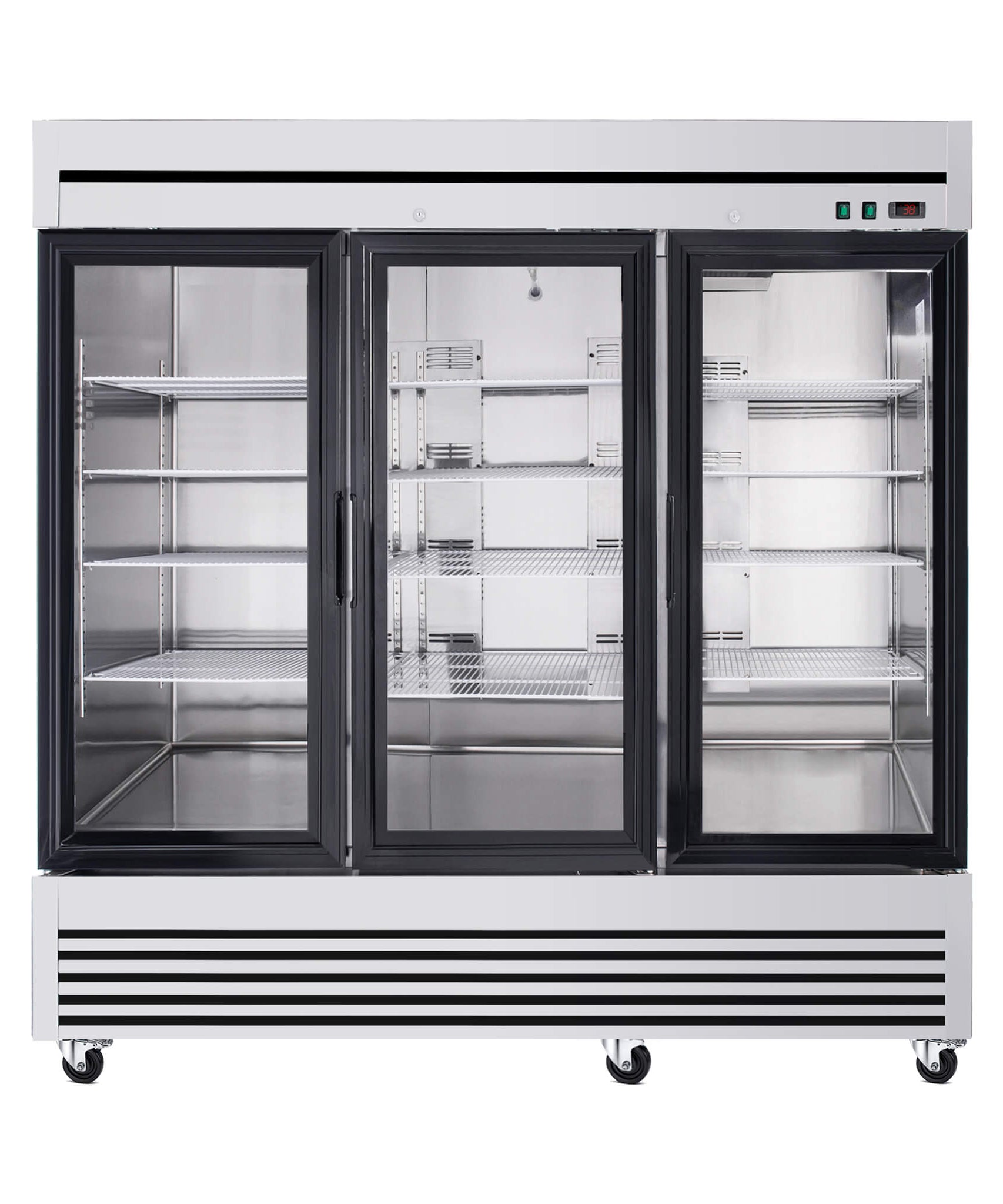 72 Cu.Ft Triple-Door Stainless Steel Commercial Reach-In Display Refrigerator (SAK26394)