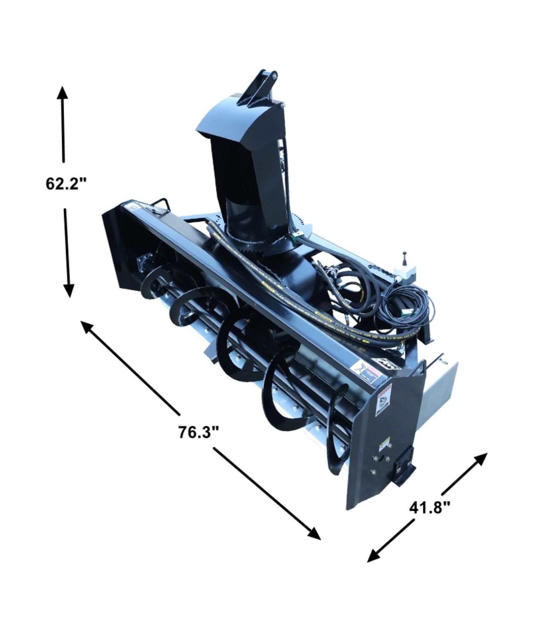 72-Inch Heavy-Duty Hydraulic Skid Steer Snow Blower Attachment (SAK59371)