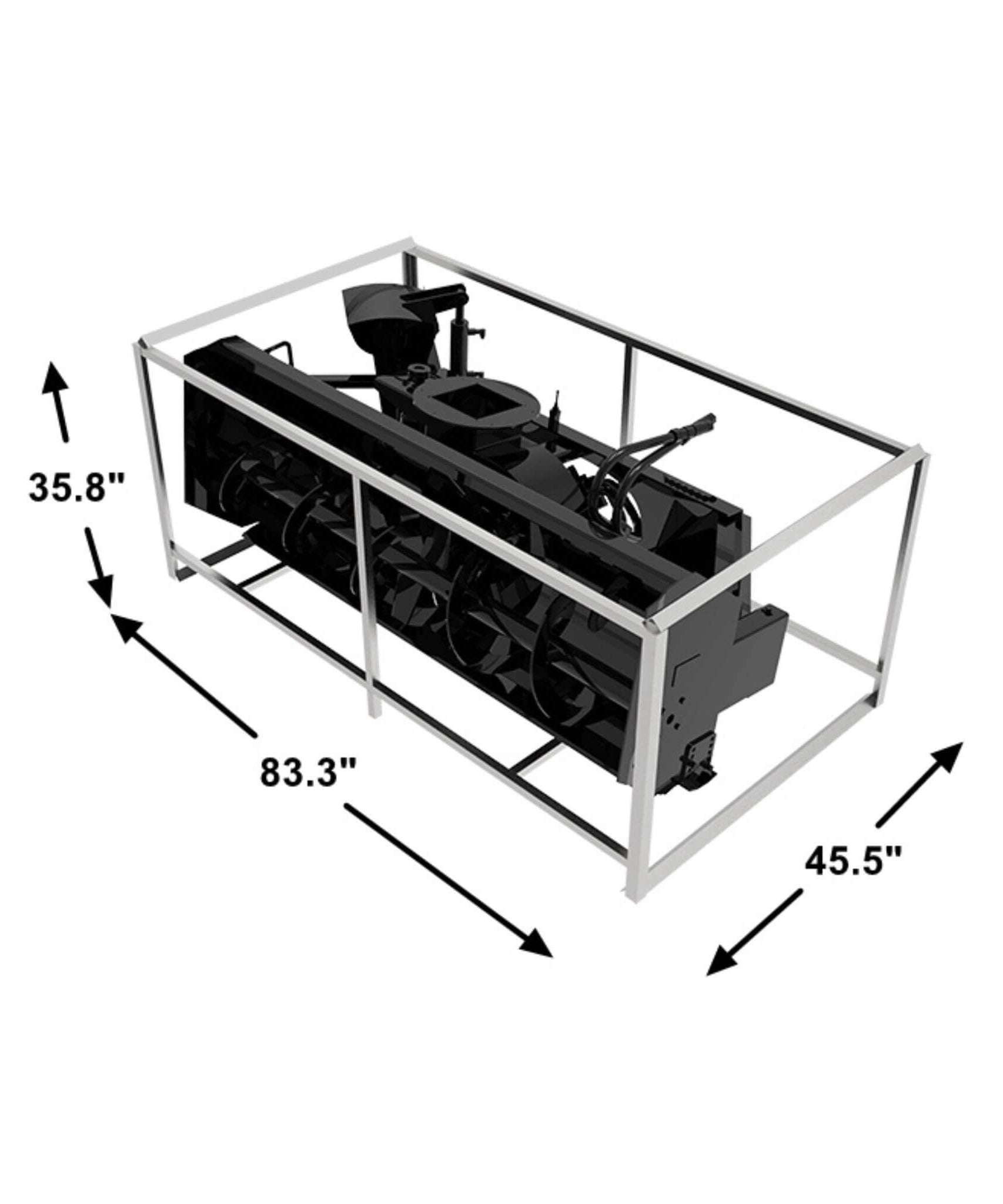 72-Inch Heavy-Duty Hydraulic Skid Steer Snow Blower Attachment (SAK59371)