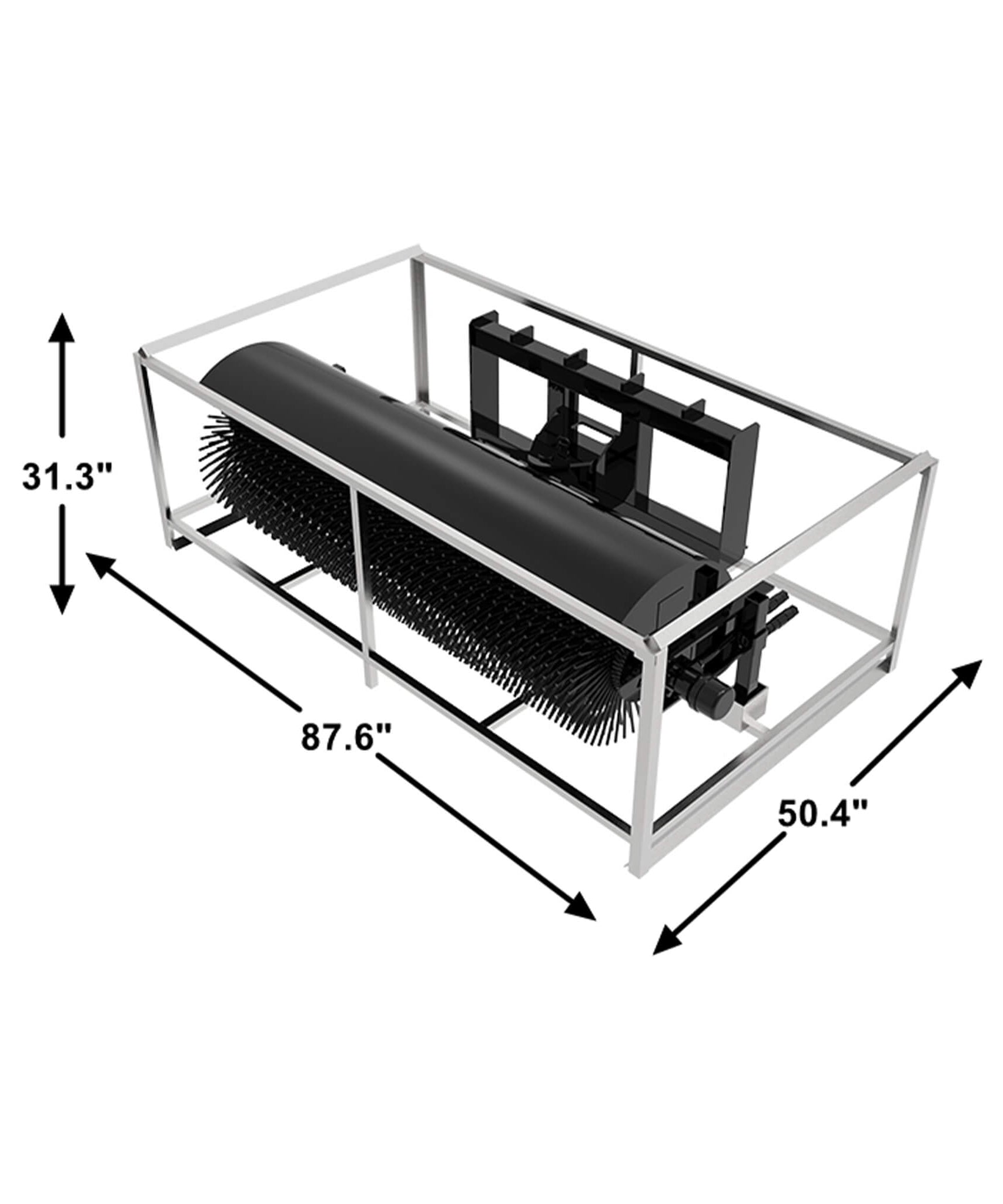 72-Inch Heavy-Duty Skid Steer Hydraulic Rotary Angle Broom Sweeper (SAK97846)