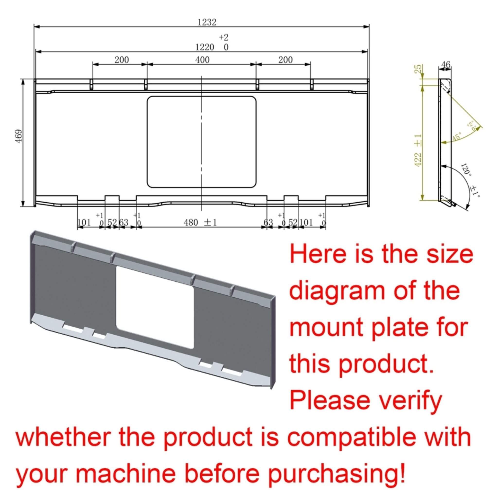 72-Inch Light-Duty Snow Plow Skid Steer Attachment With Dozer Blade And Universal Quick Attach (SAK71938)