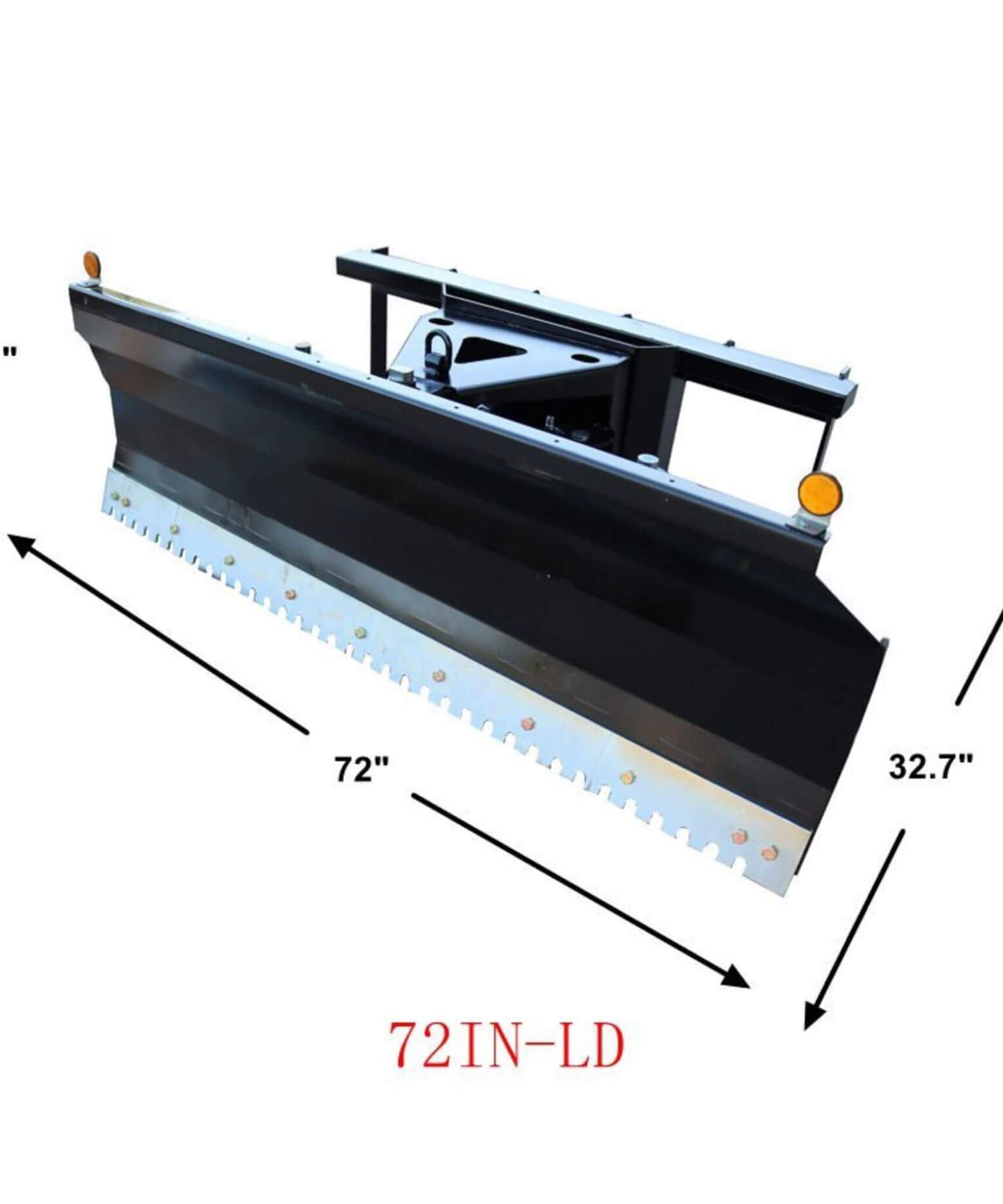 72-Inch Light-Duty Snow Plow Skid Steer Attachment With Dozer Blade And Universal Quick Attach (SAK71938)