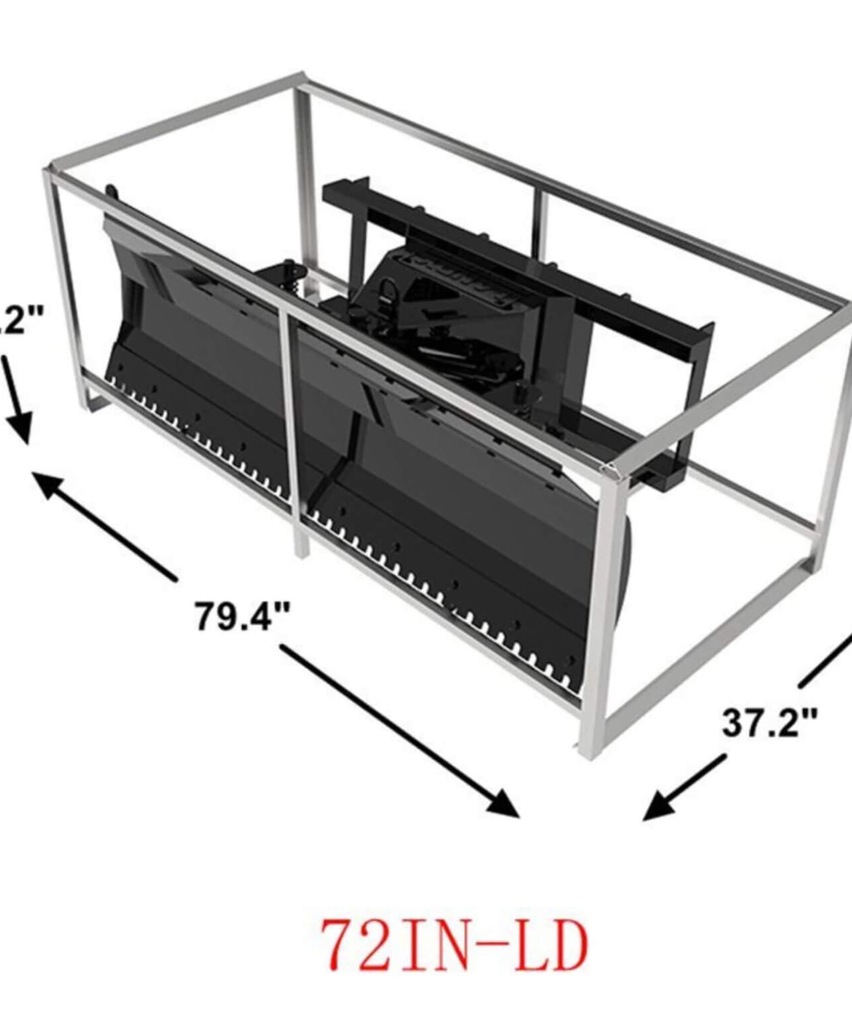 72-Inch Light-Duty Snow Plow Skid Steer Attachment With Dozer Blade And Universal Quick Attach (SAK71938)