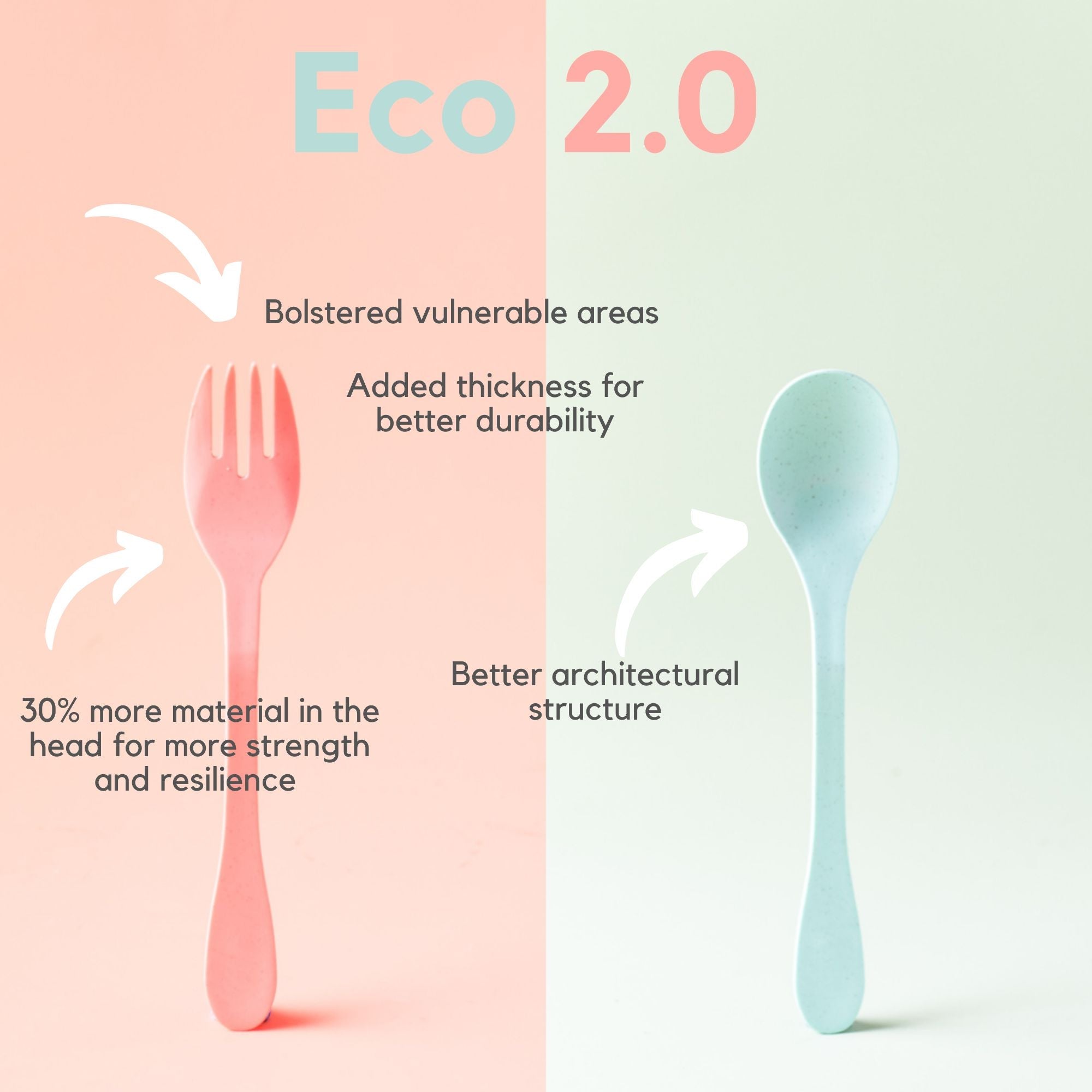 KNORK Eco 24 Pack Bamboo Flatware Set
