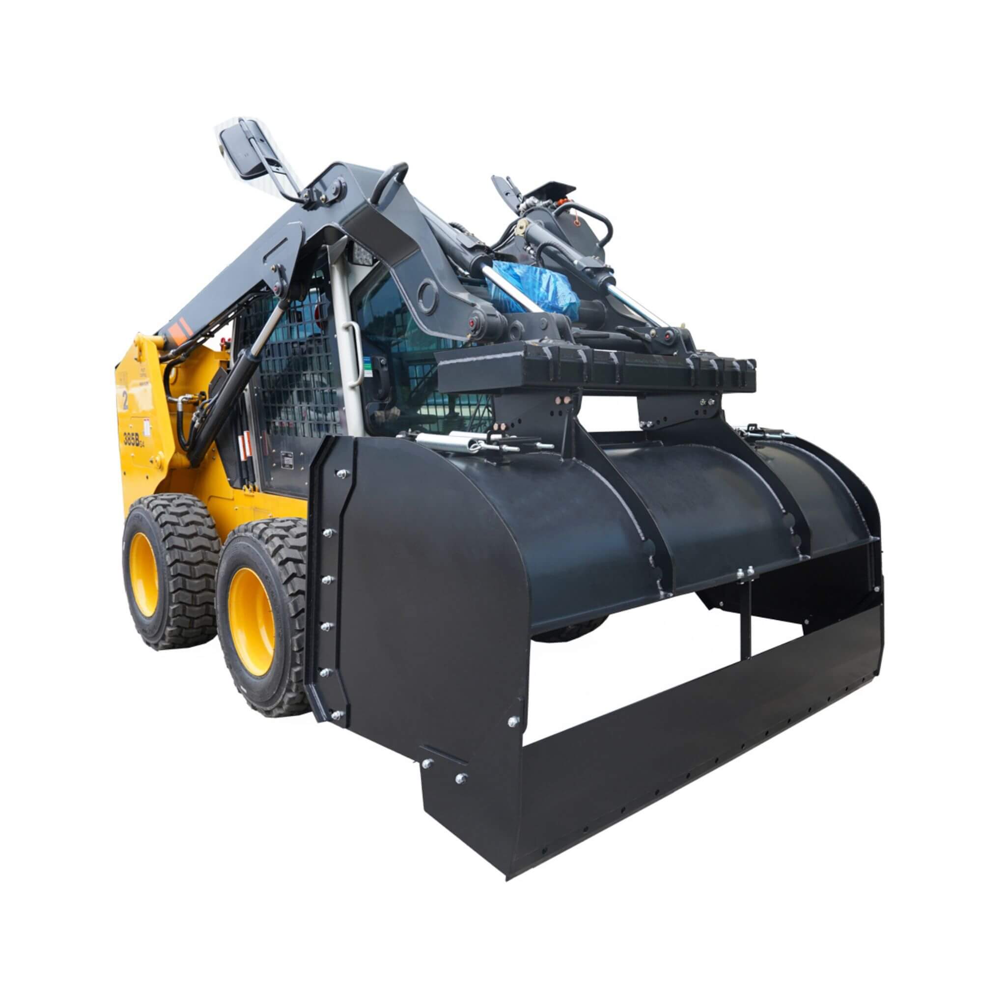 74-Inch Heavy-Duty Skid Steer Trip Edge Snow Pusher Attachment (SAK34098)