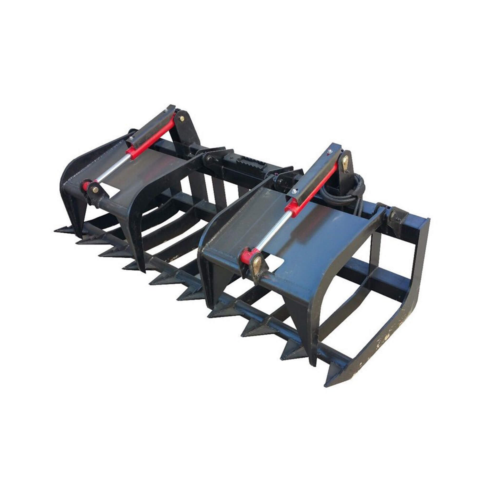74-Inch Heavy-Duty Skid Steer Root Grapple Bucket Attachment (SAK65741)