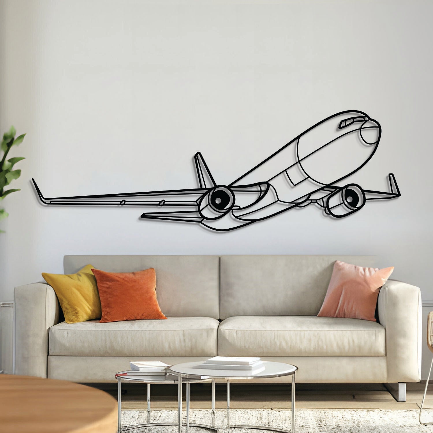 767-300F Flugzeug-Wandkunst aus Metall – NCP0360
