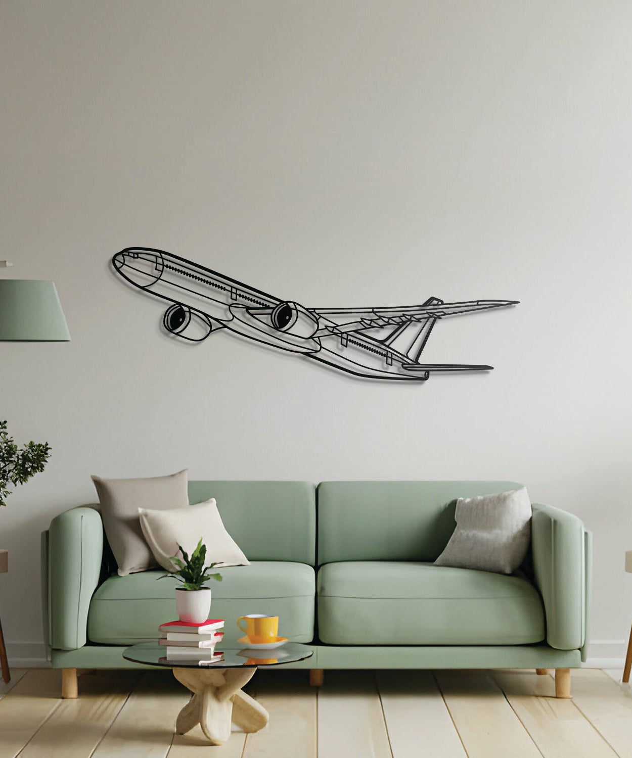 777-9 Winkelmetall Flugzeug Wandkunst - NCP0362