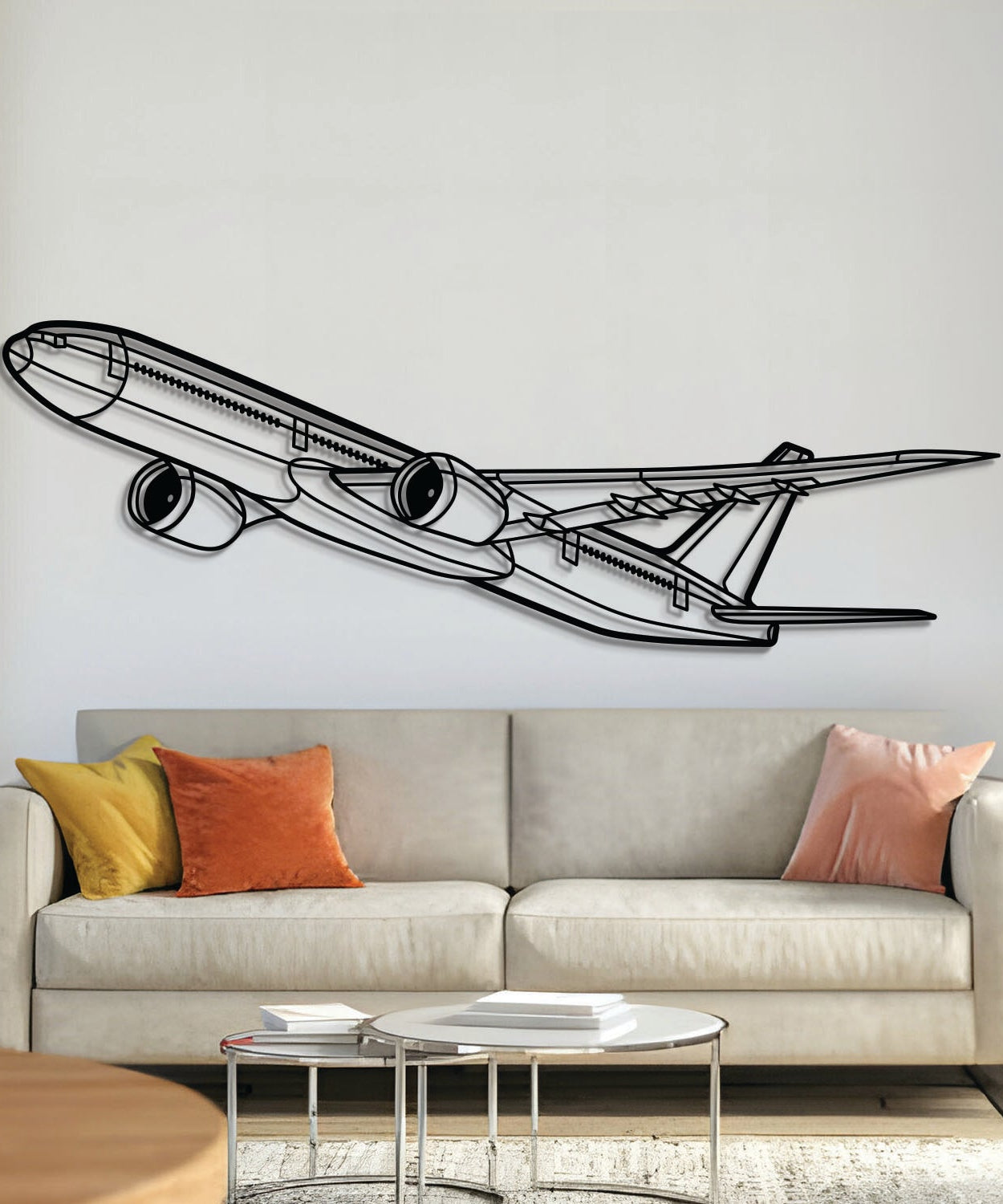 777-9 Winkelmetall Flugzeug Wandkunst - NCP0362