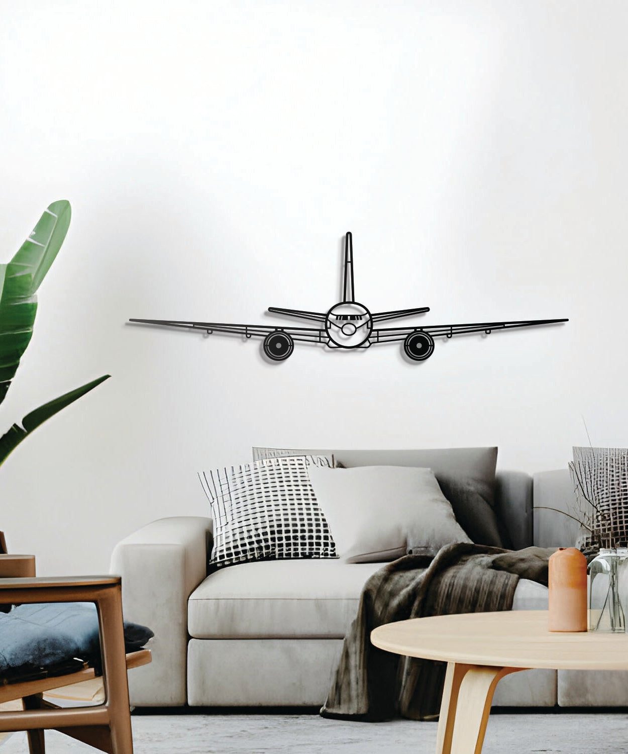 777 Wanddekoration aus Metall (Flugzeug) – NCP0361